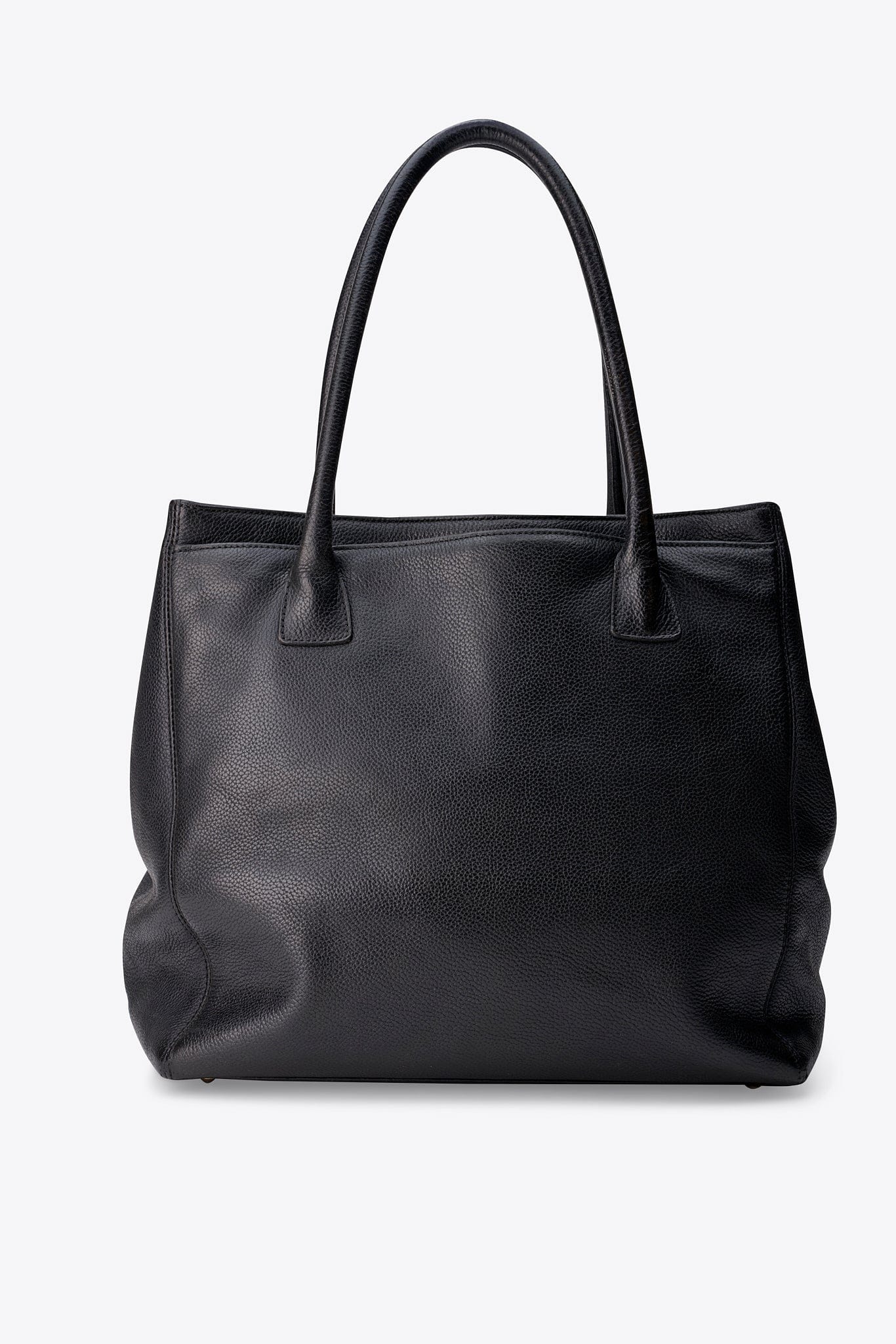 Vintage Chanel Executive Caviar Leather Tote Bag