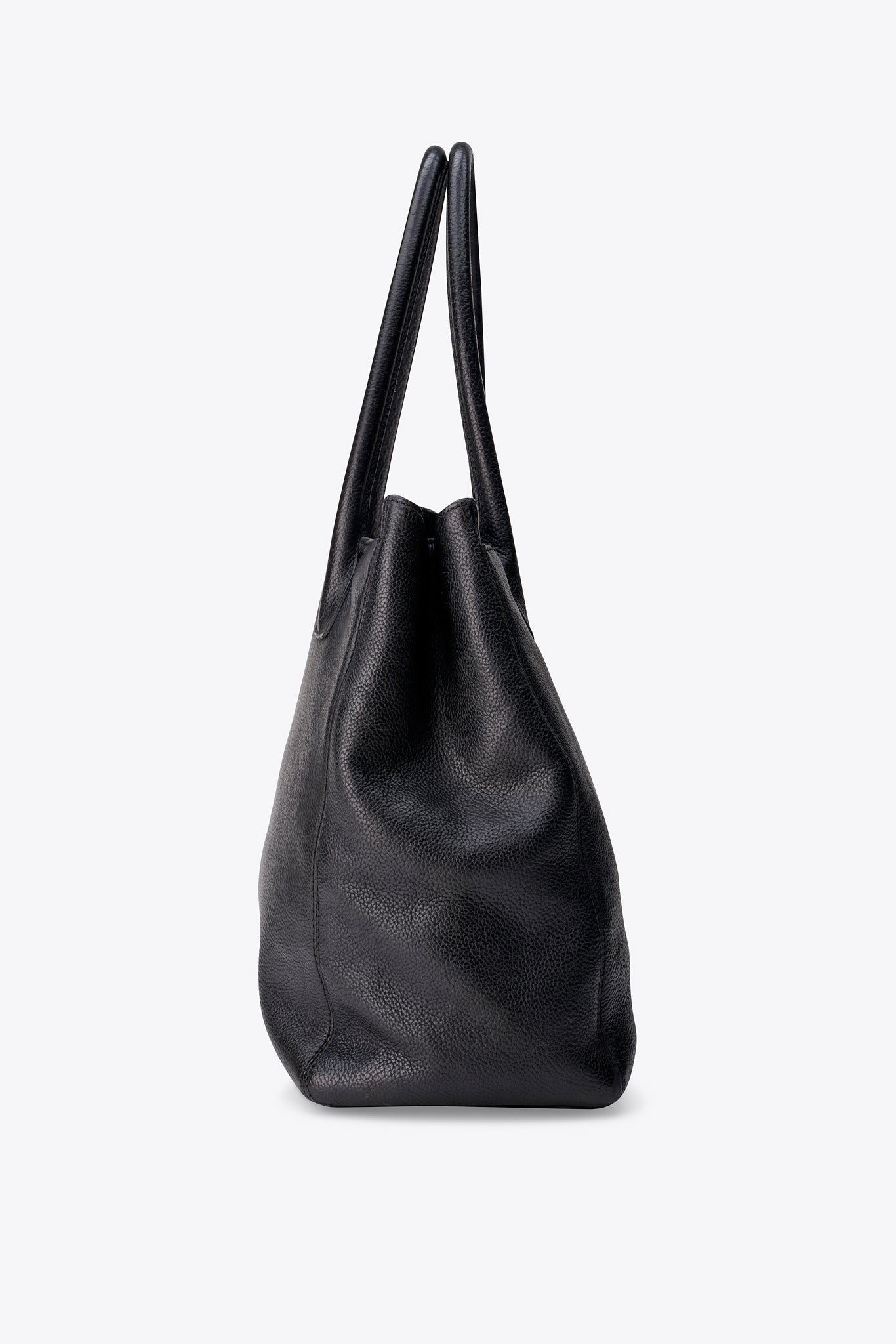 Vintage Chanel Executive Caviar Leather Tote Bag