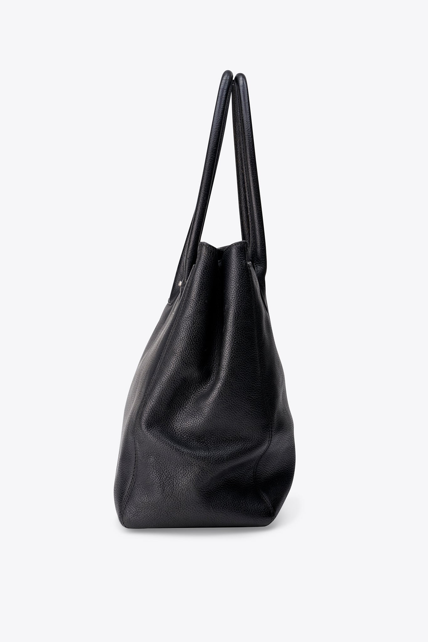 Vintage Chanel Executive Caviar Leather Tote Bag