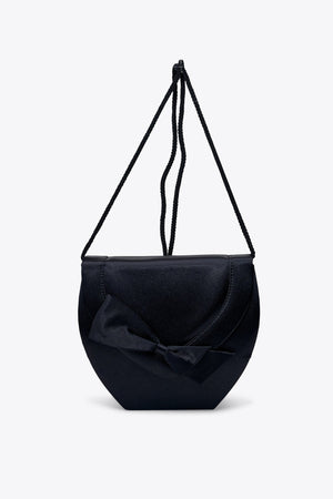 Vintage Yves Saint Laurent Black Satin Evening Bag