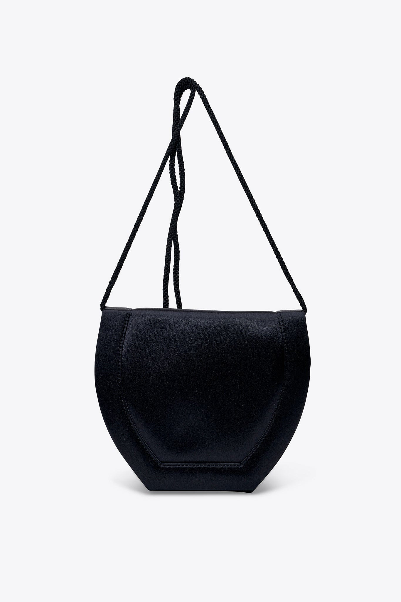 Vintage Yves Saint Laurent Black Satin Evening Bag