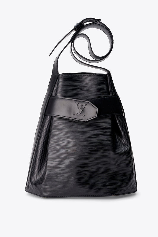 Vintage Louis Vuitton Sac D'Épaule in Black Epi leather