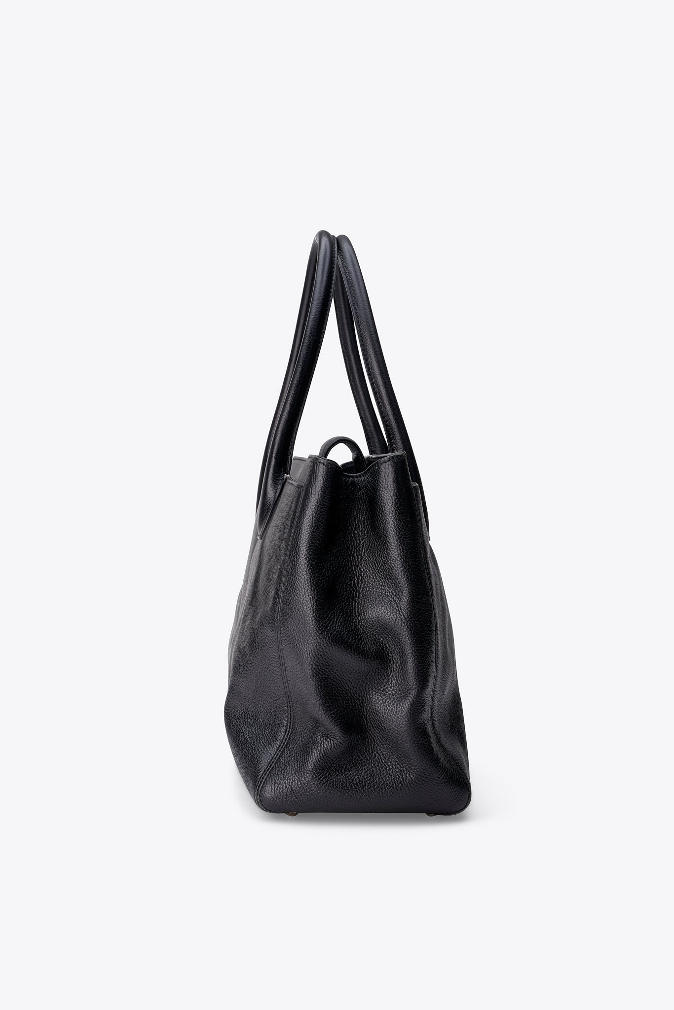 Vintage Chanel Executive Black Caviar Leather Tote Bag