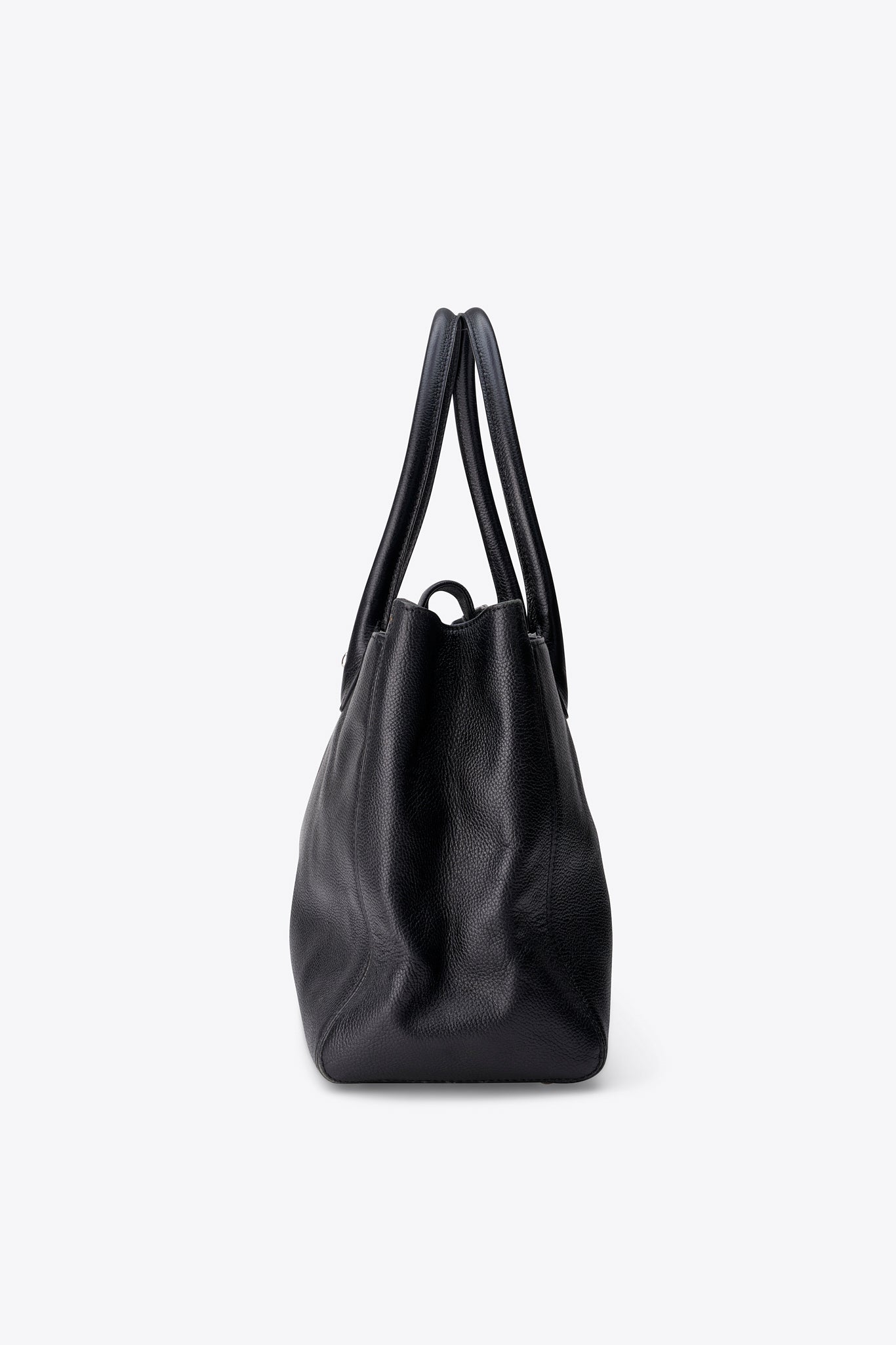 Vintage Chanel Executive Black Caviar Leather Tote Bag