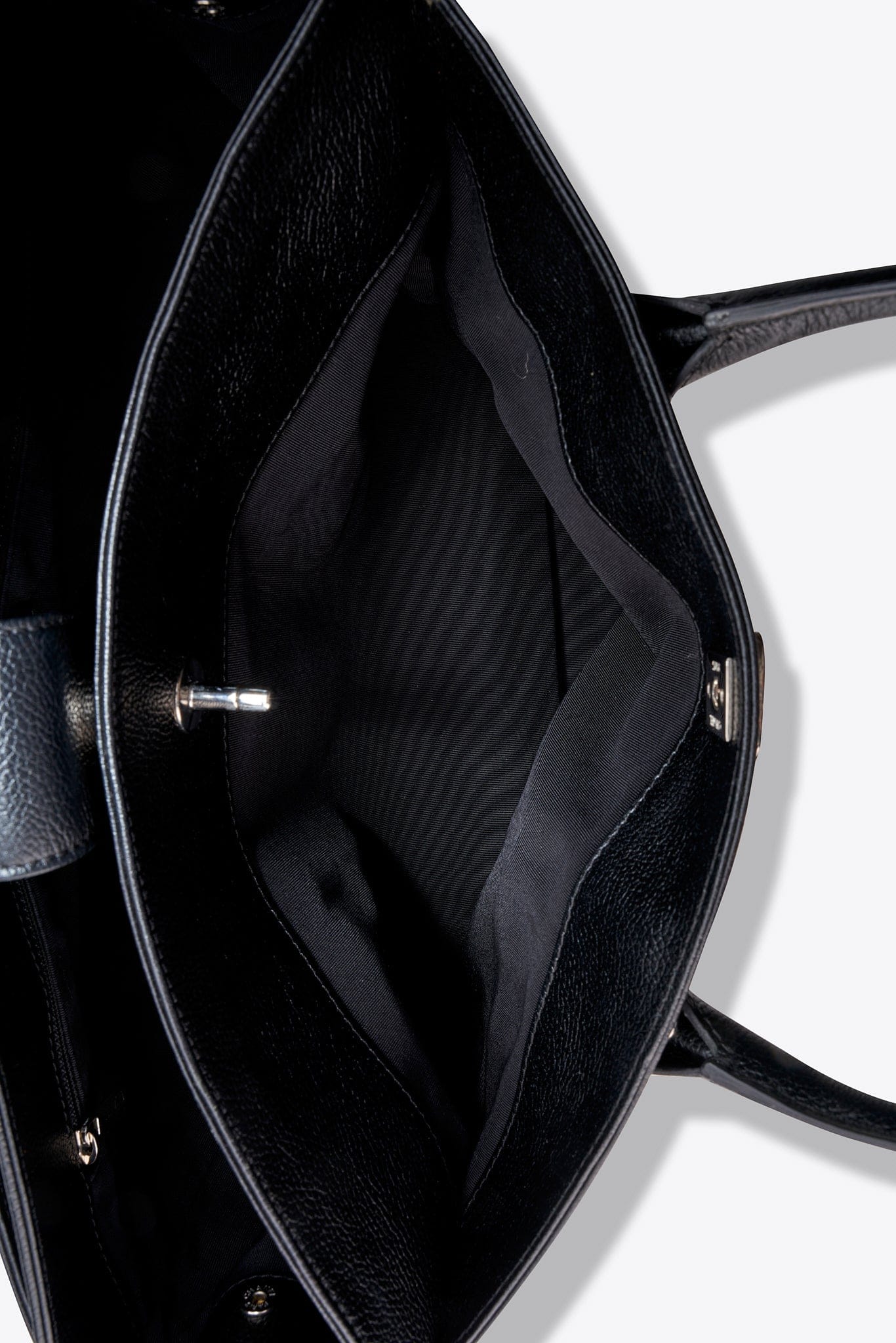 Vintage Chanel Executive Black Caviar Leather Tote Bag