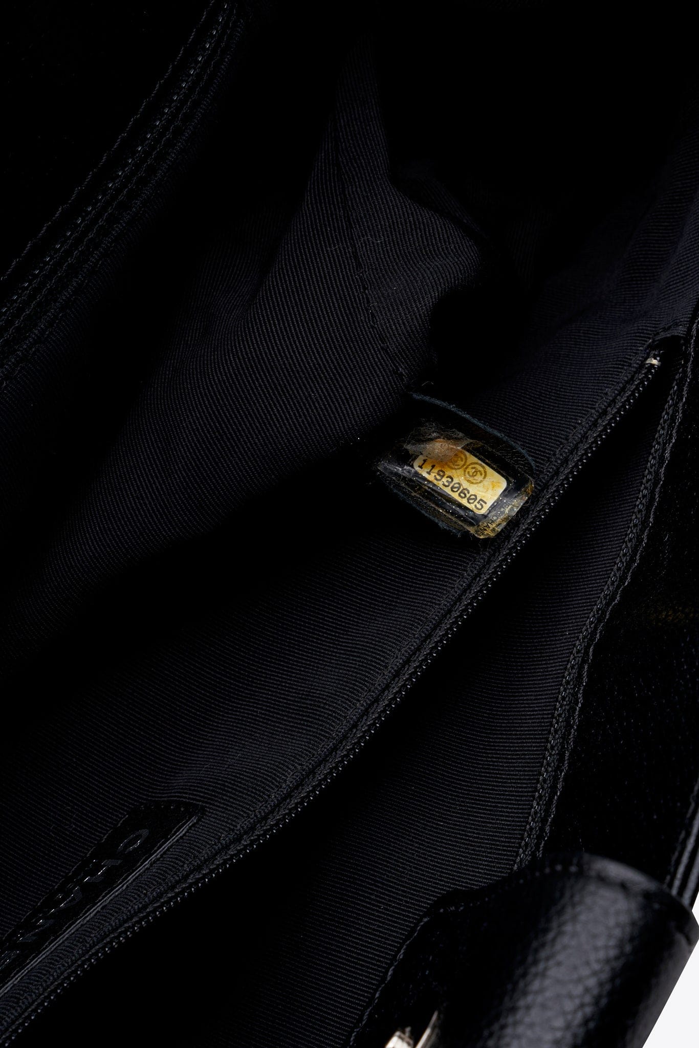 Vintage Chanel Executive Black Caviar Leather Tote Bag