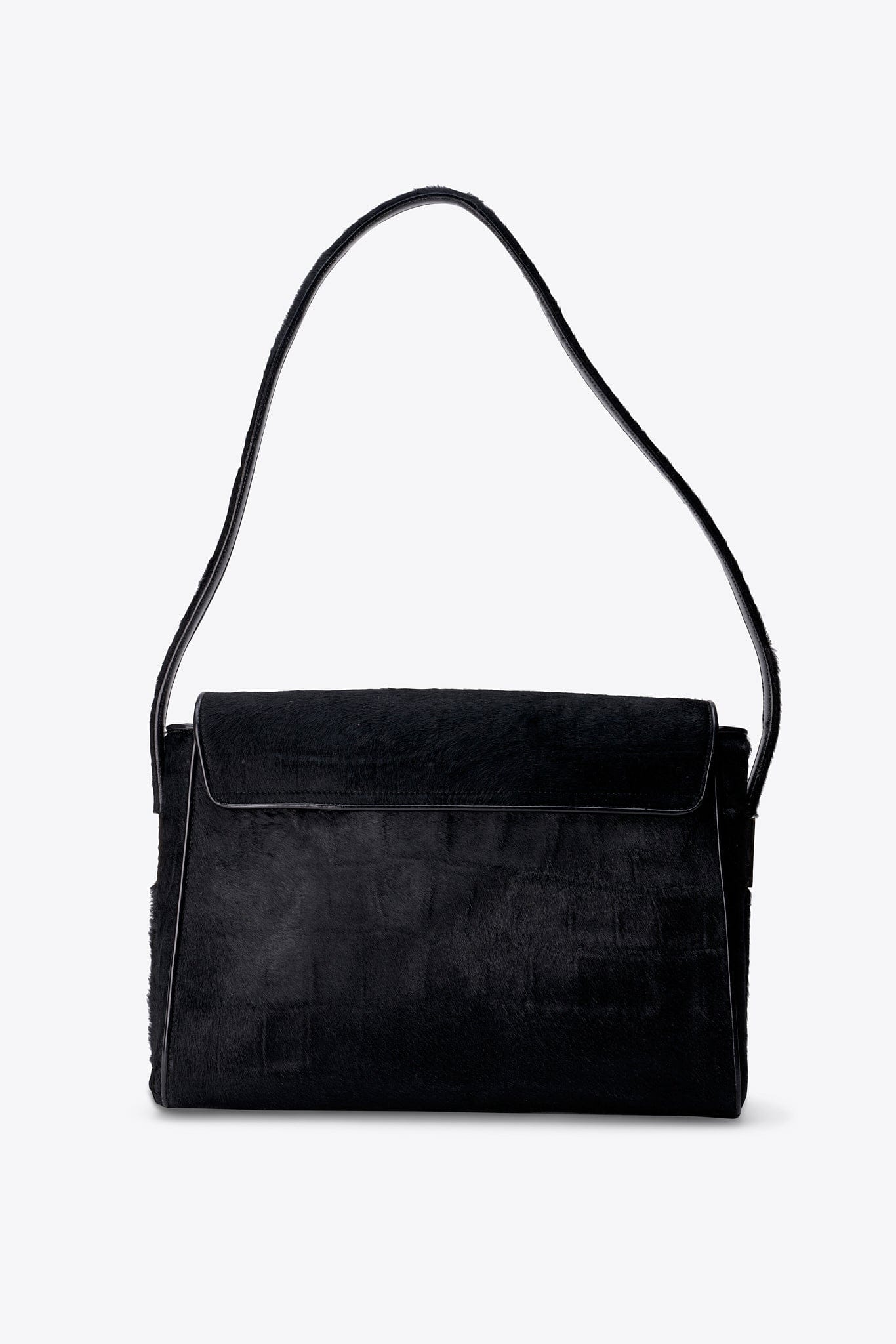 Vintage Gucci 90's Black Calf Hair Shoulder Bag