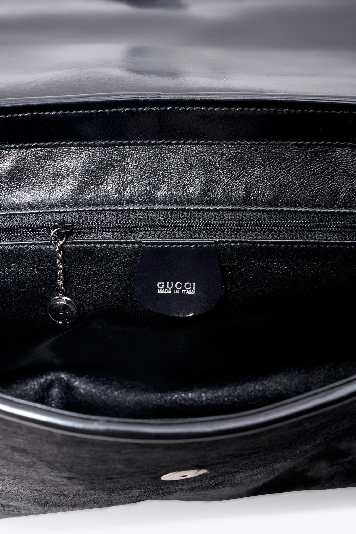 Vintage Gucci 90's Black Calf Hair Shoulder Bag