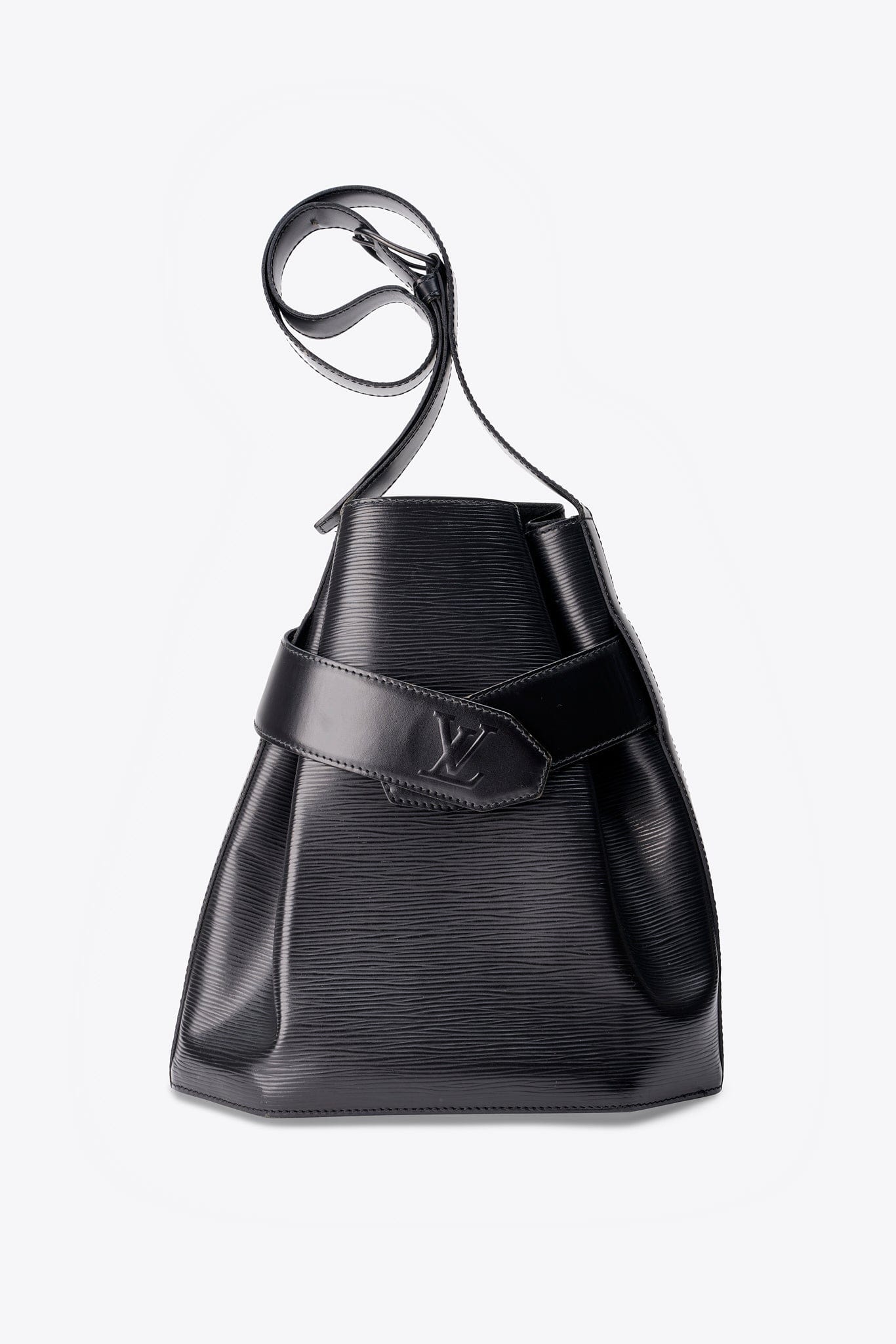 Vintage Louis Vuitton Sac D'Épaule in Black Epi Leather