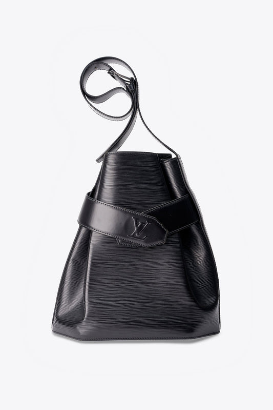 Vintage Louis Vuitton Sac D'Épaule in Black Epi Leather