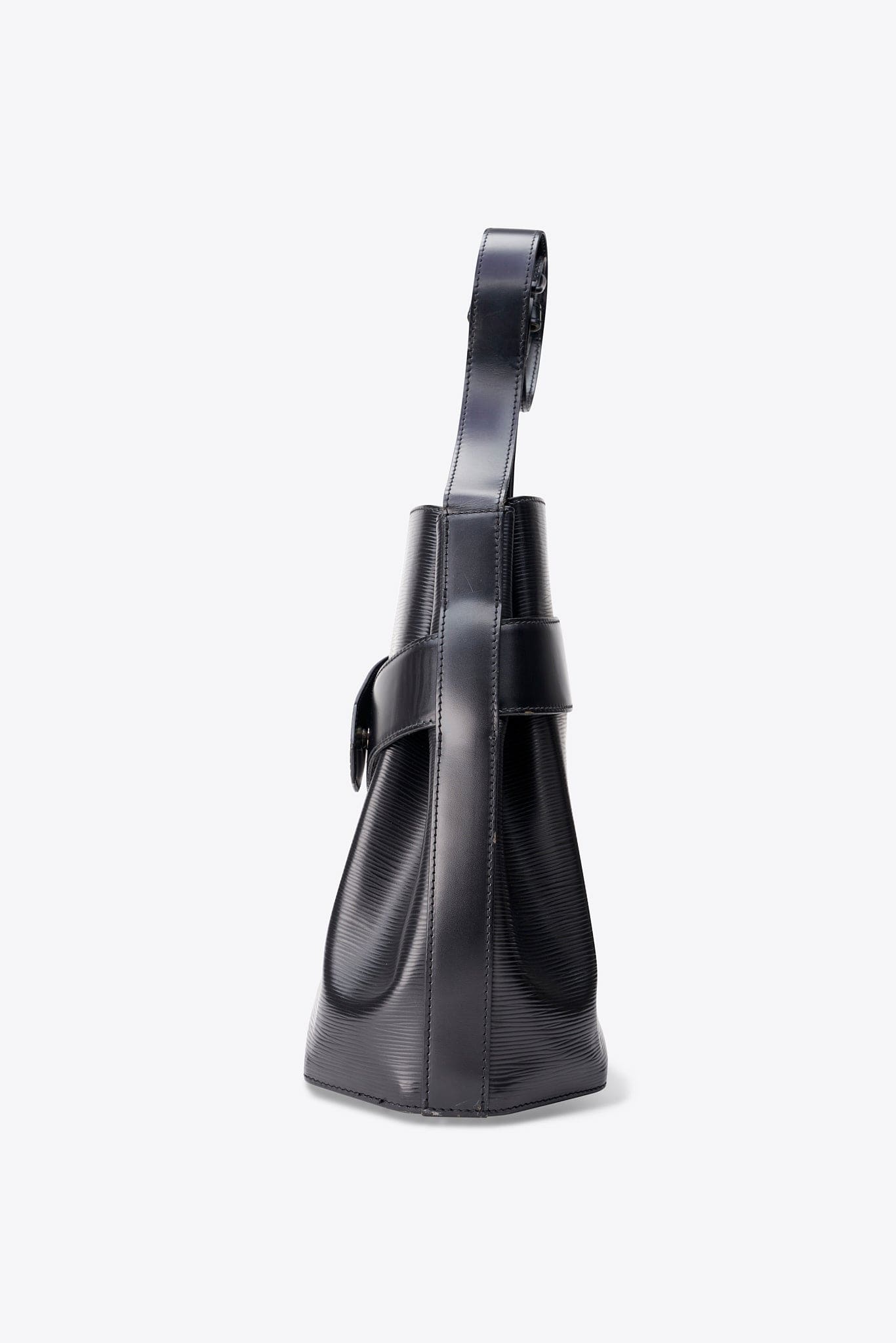 Vintage Louis Vuitton Sac D'Épaule in Black Epi Leather