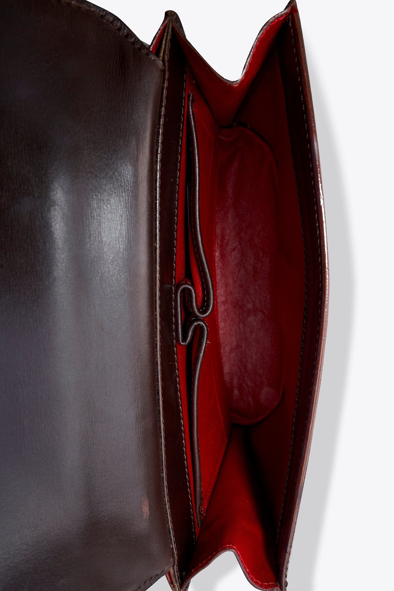 Vintage Celine Brown Leather Top Handle Bag