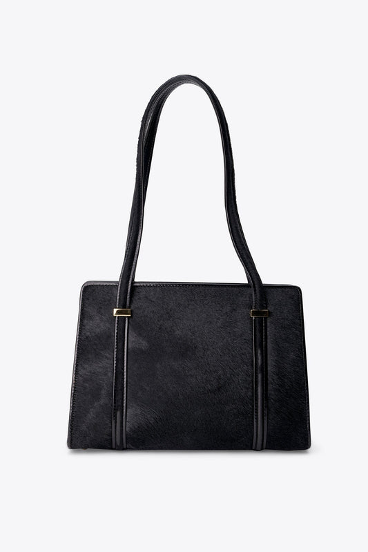 Vintage Gucci 90's Black Calf Hair Shoulder Bag