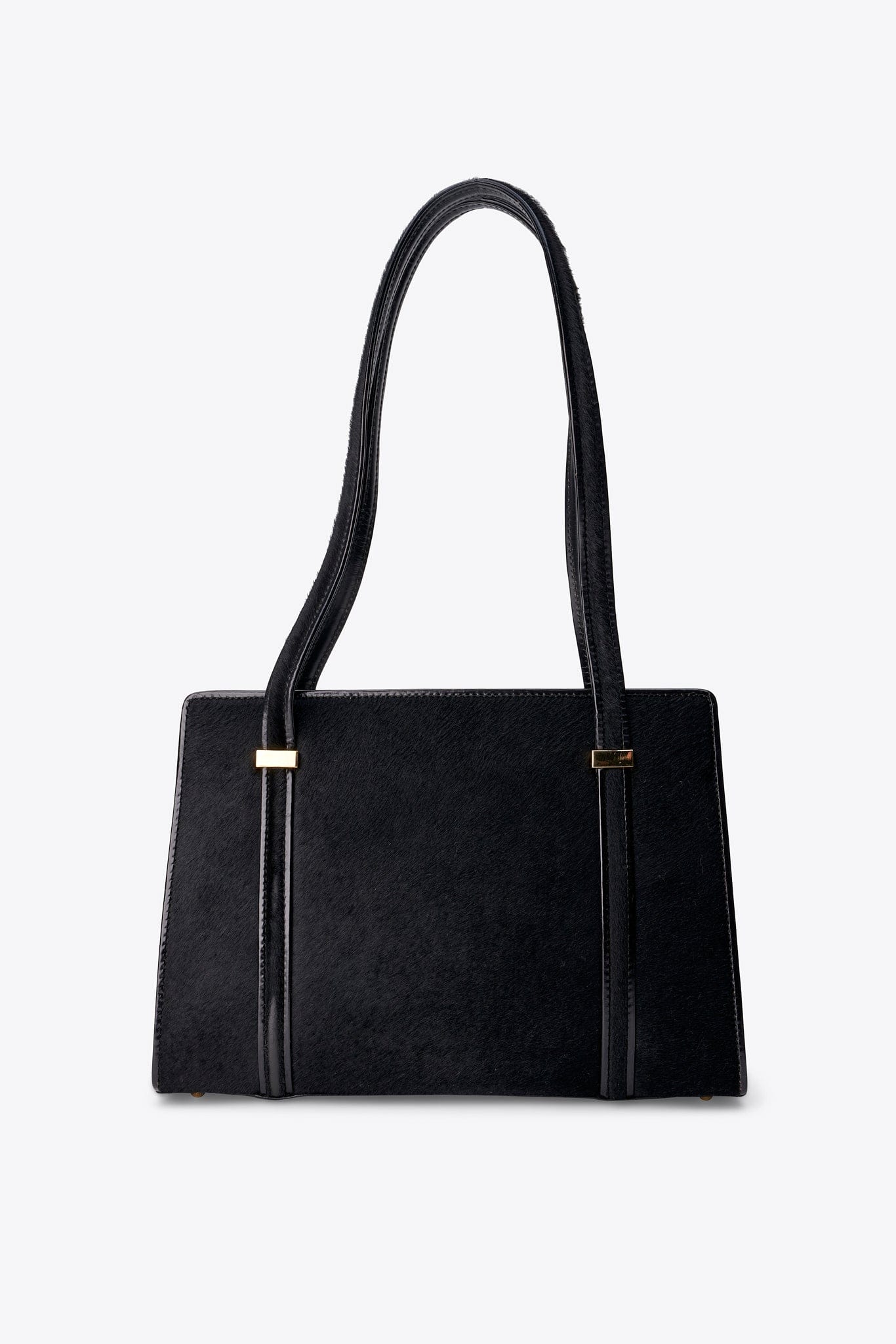 90s OLD GUCCI 2WAY BAG 新古品 ショルダーｘ説明書付き Vintage Gucci 90's Black Calf Hair Shoulder Bag – The Hosta
