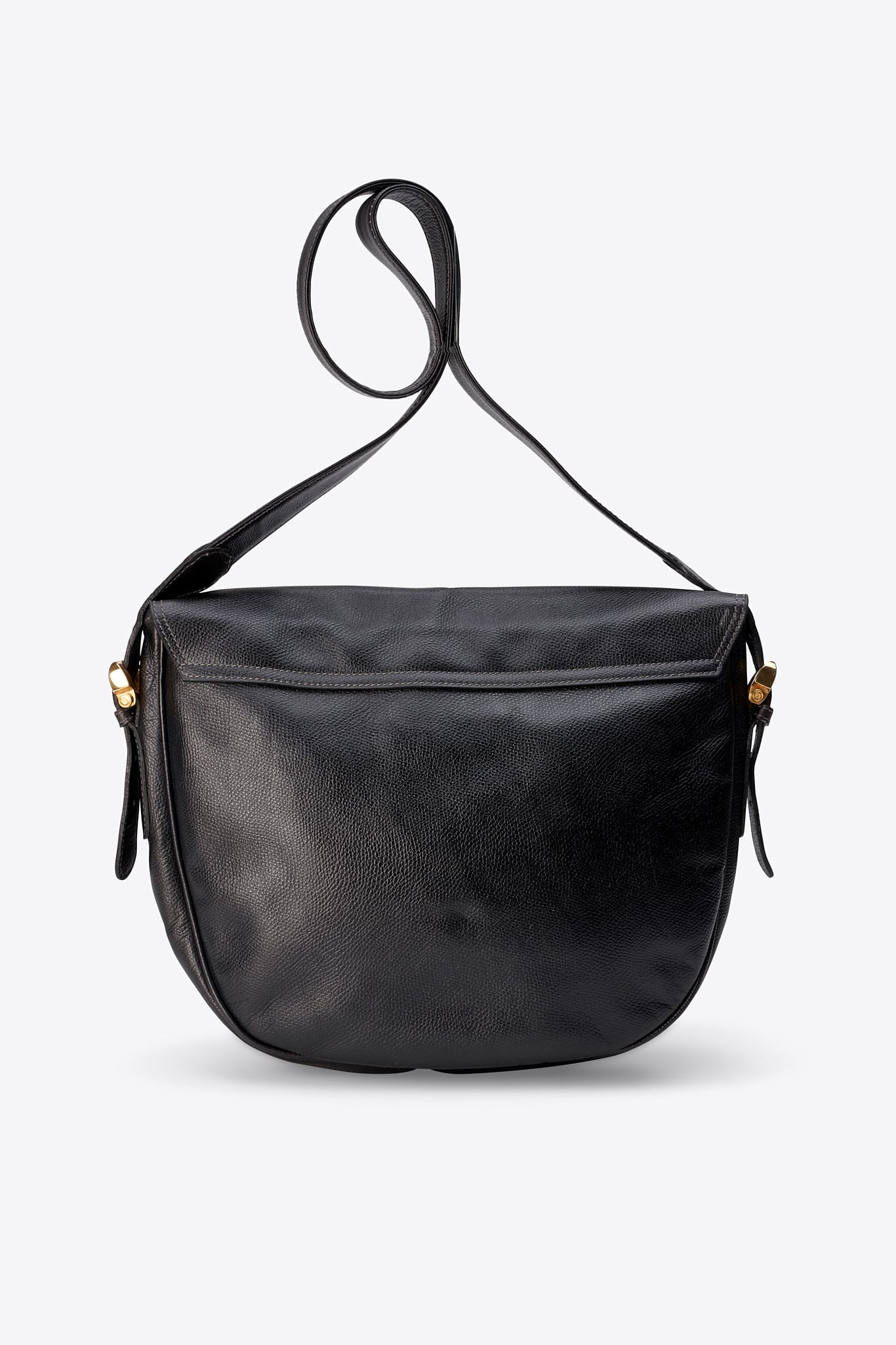 Vintage Loewe Leather Crossbody Bag Black