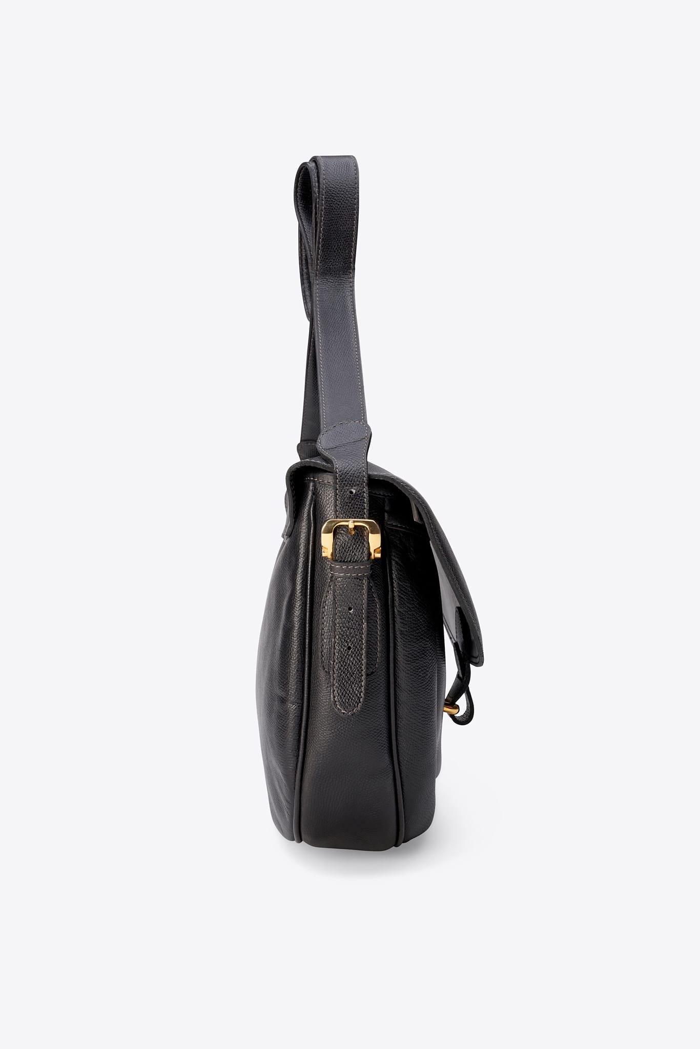 Vintage Loewe Leather Crossbody Bag Black