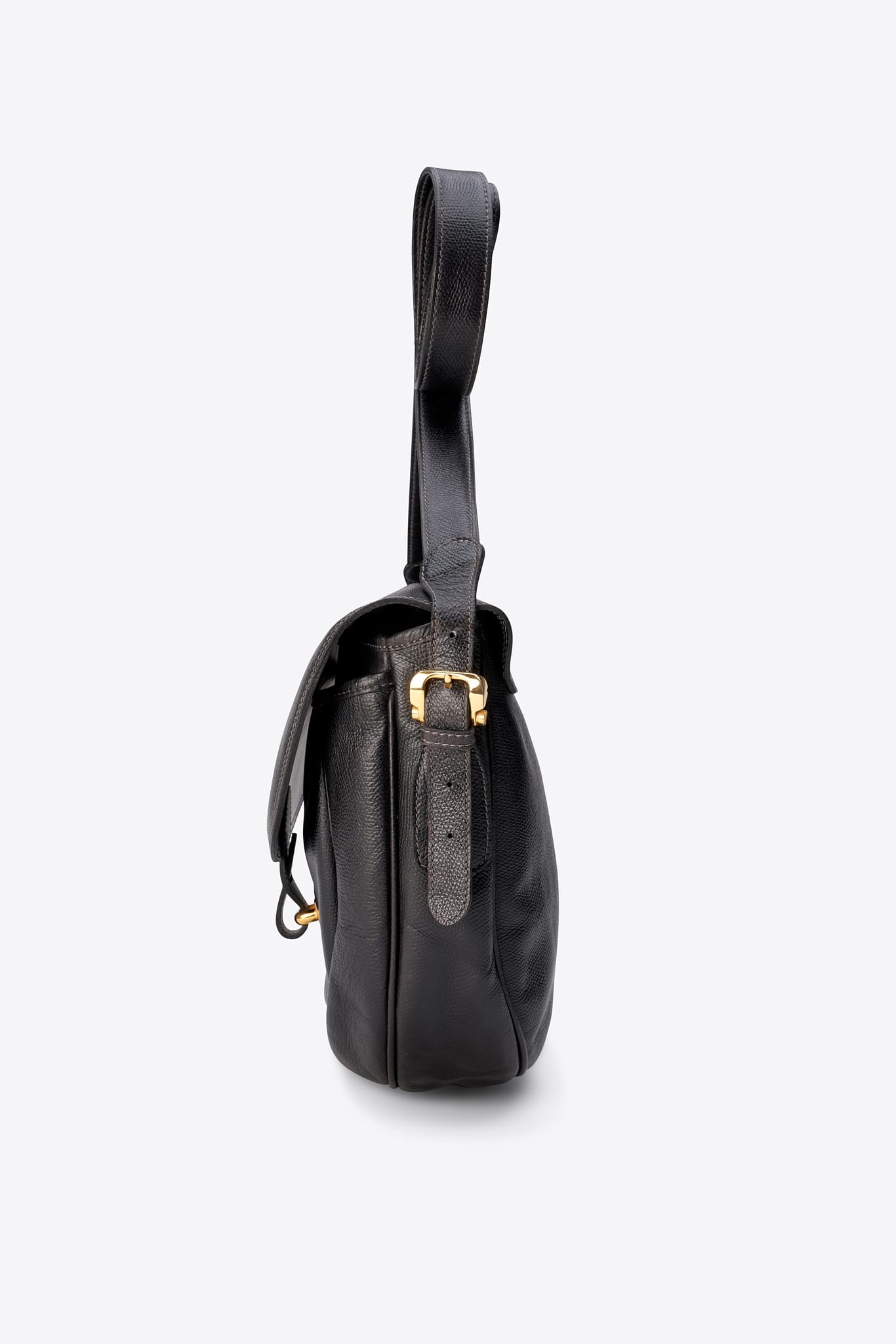 Vintage Loewe Leather Crossbody Bag Black