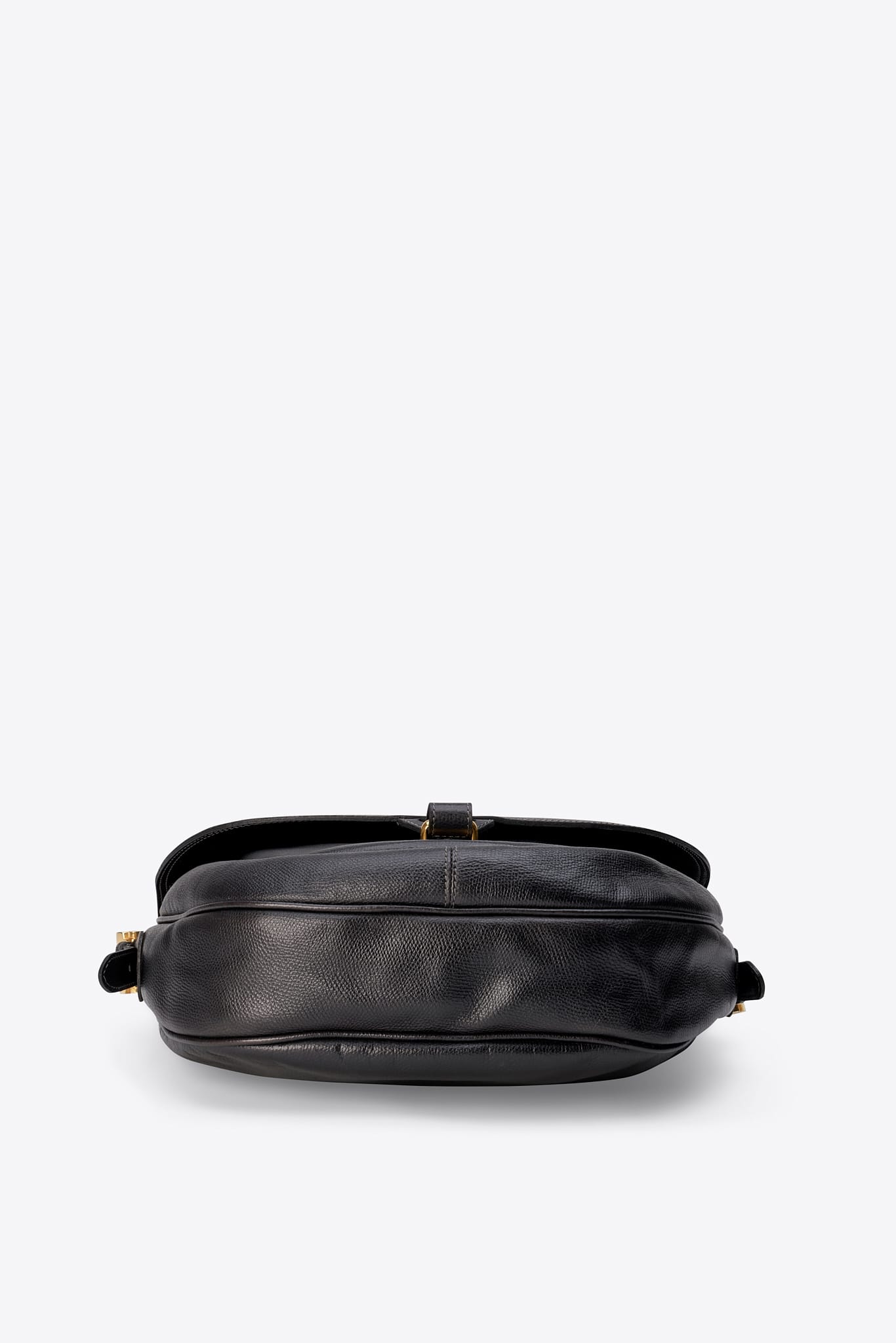 Vintage Loewe Leather Crossbody Bag Black
