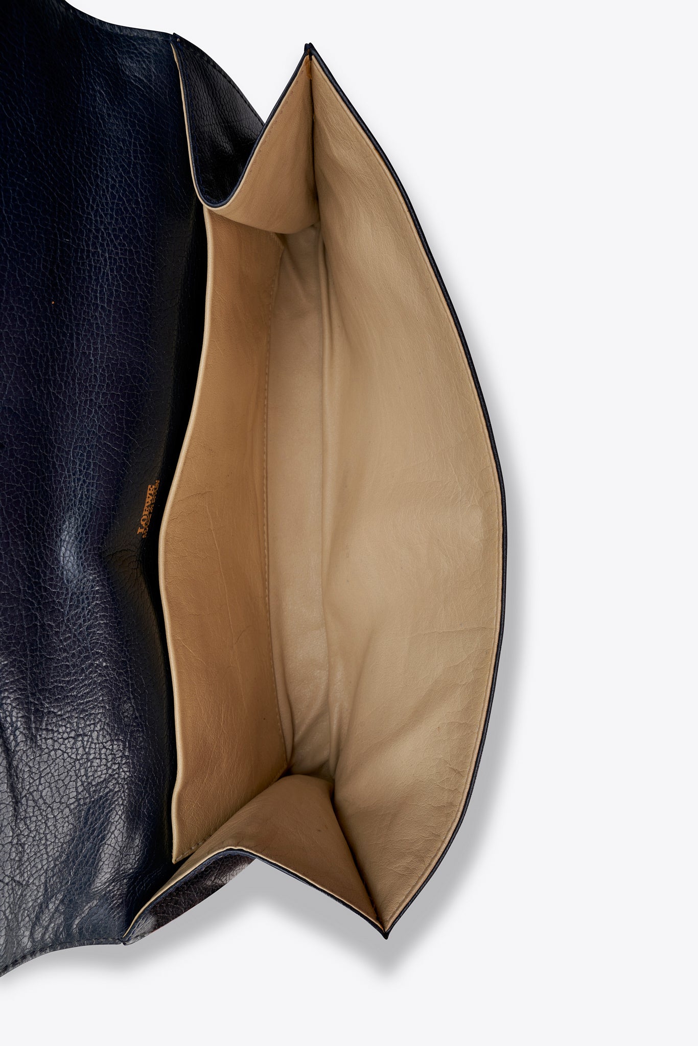 Vintage Loewe Leather Clutch Bag Navy
