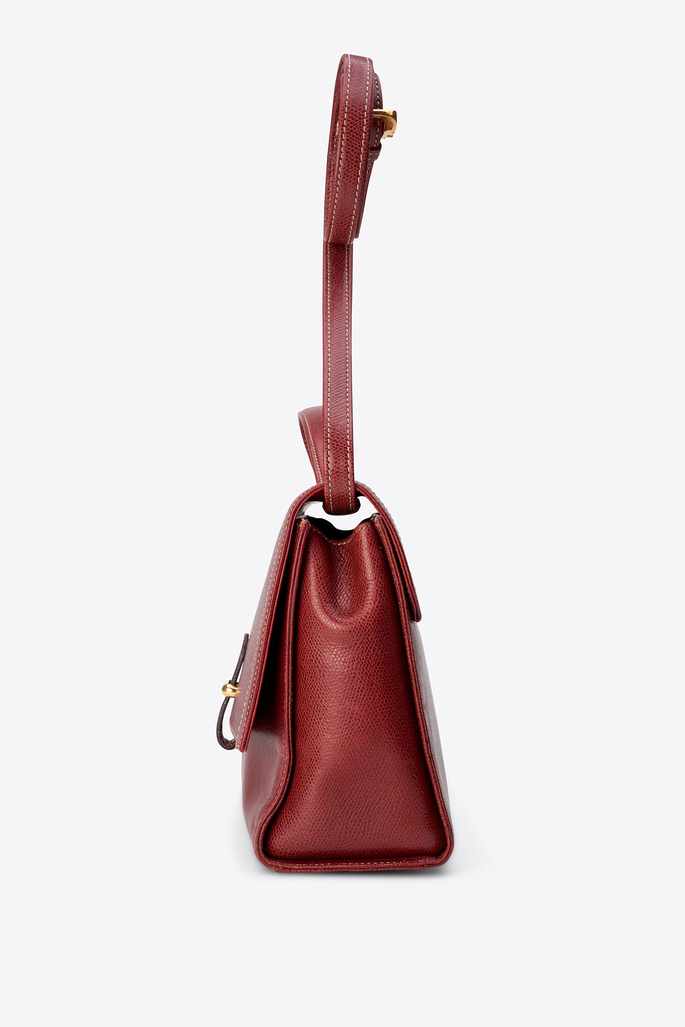 Vintage Loewe Leather Shoulder Bag Red