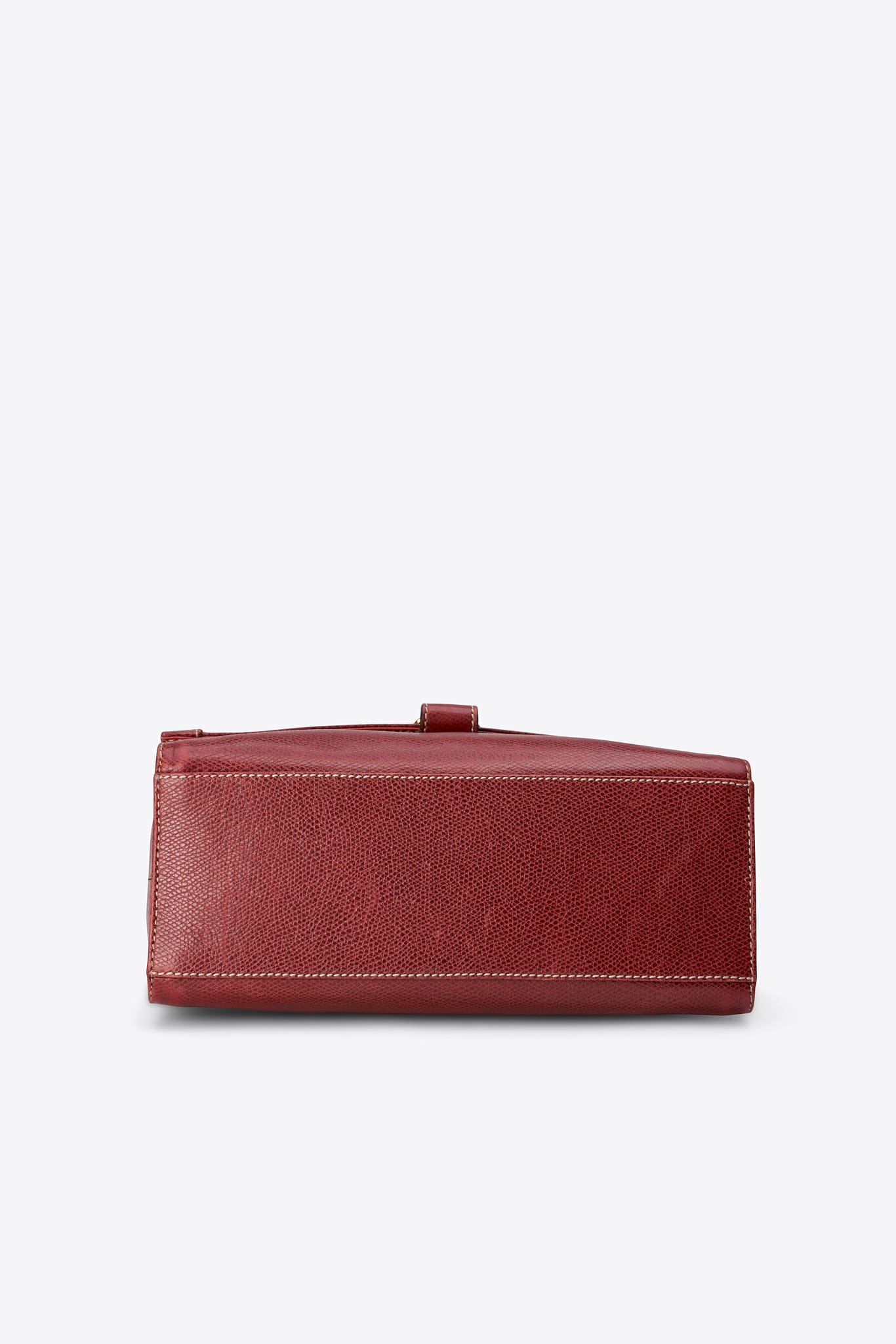 Vintage Loewe Leather Shoulder Bag Red