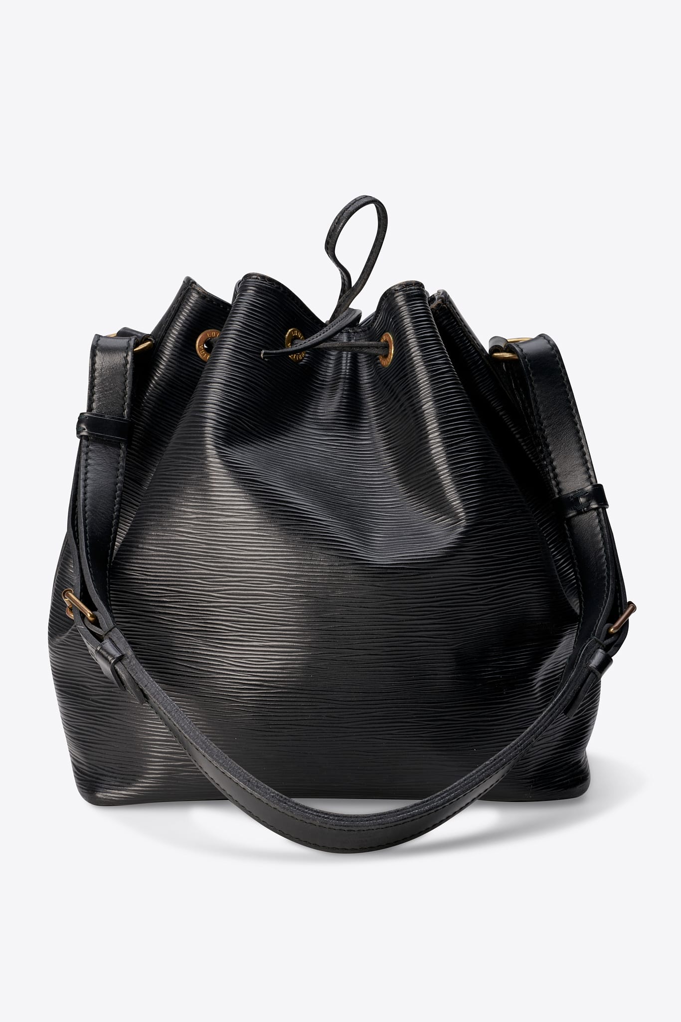 Louis Vuitton Petit Noé Epi Leather Bucket Bag Black