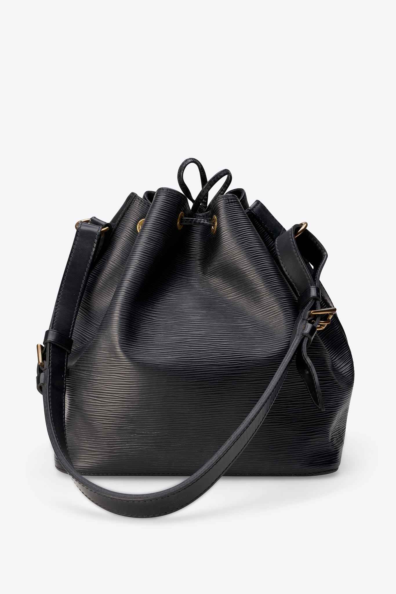 Louis Vuitton Petit Noé Epi Leather Bucket Bag Black