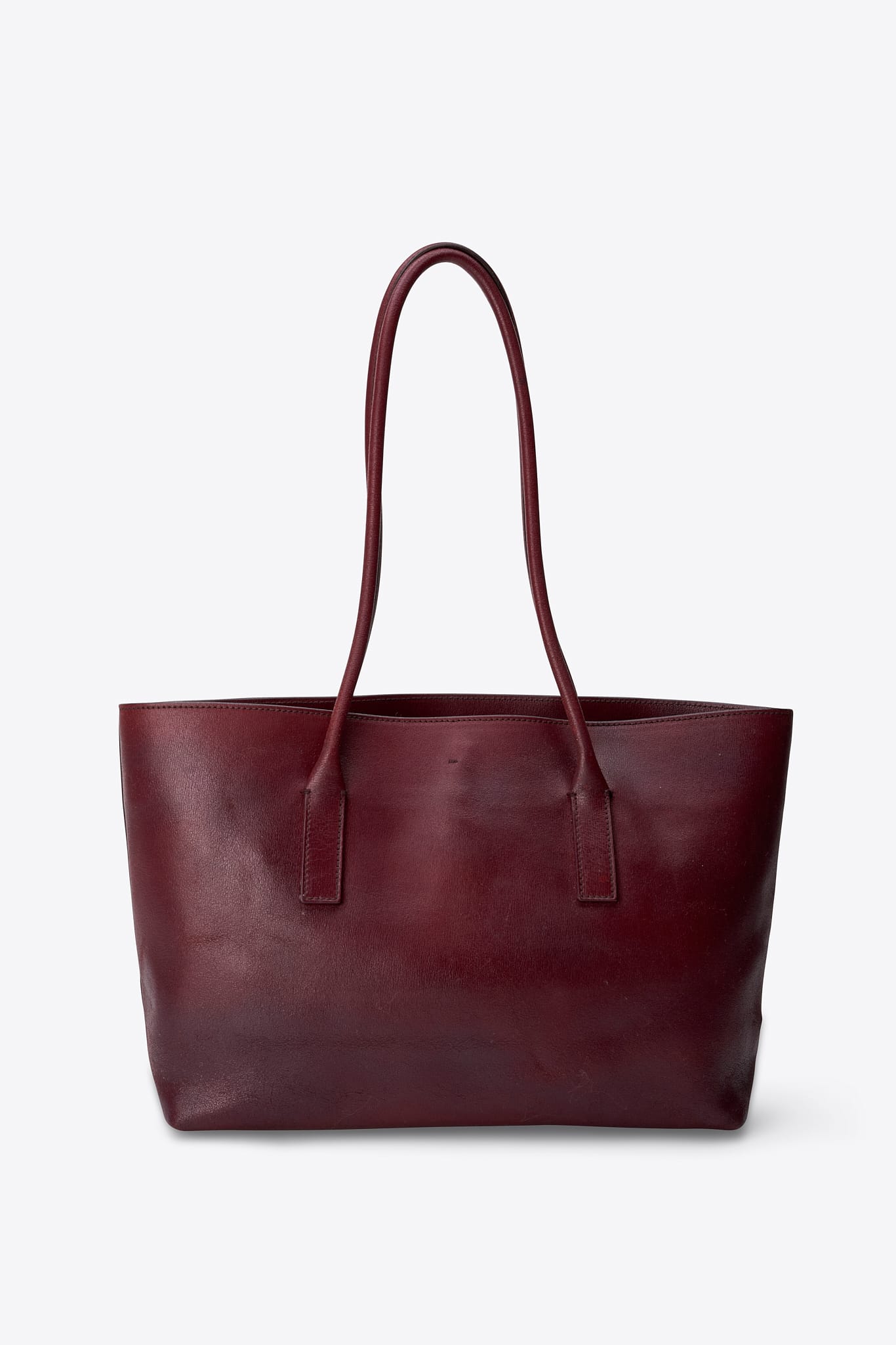 Vintage Prada Wine Leather Tote Bag