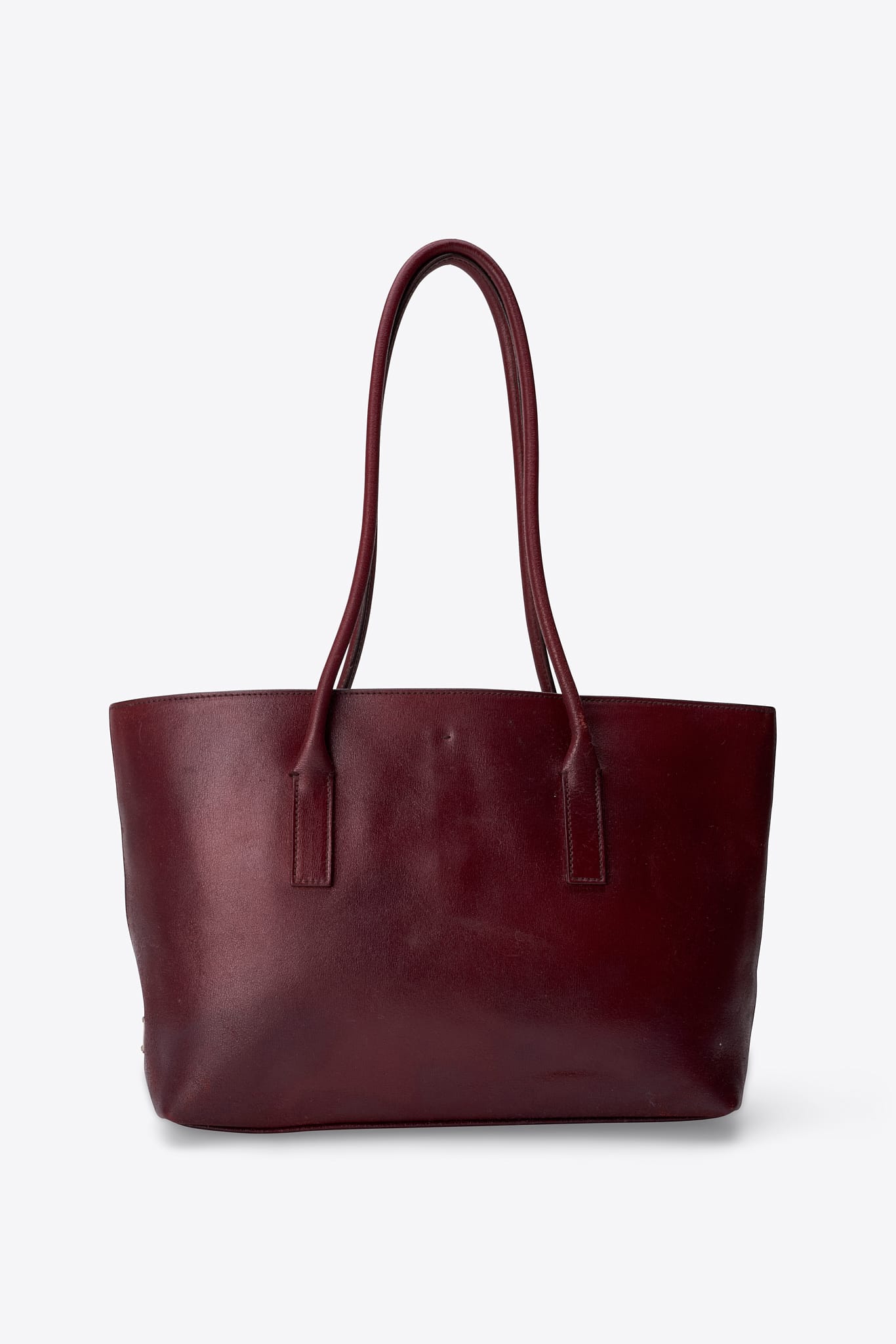 Vintage Prada Wine Leather Tote Bag