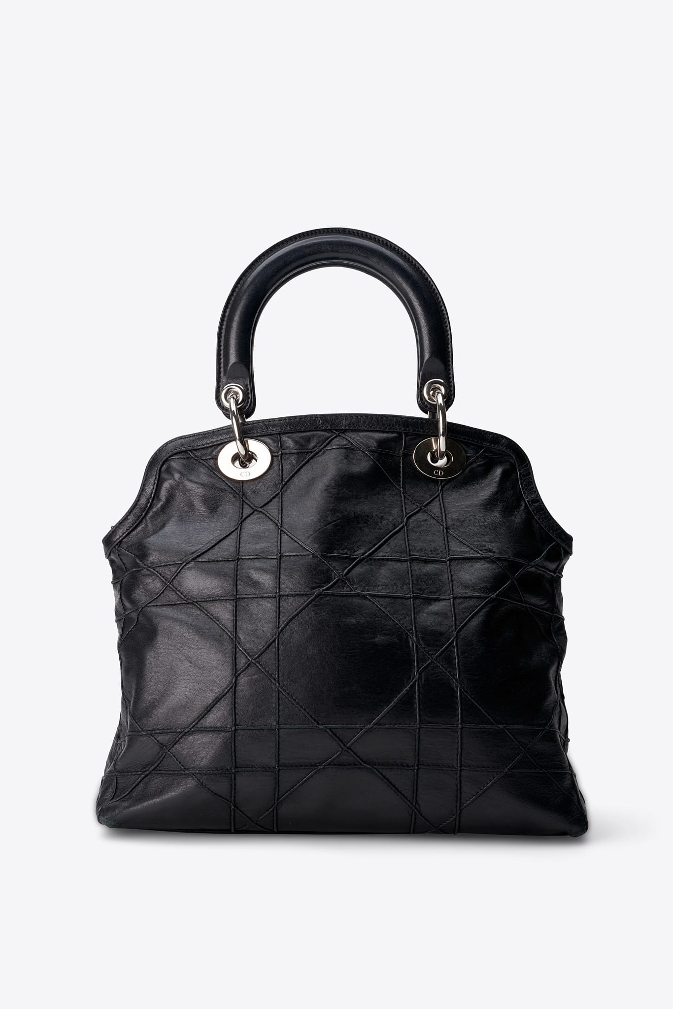 Vintage Christian Dior Granville Black Leather Bag