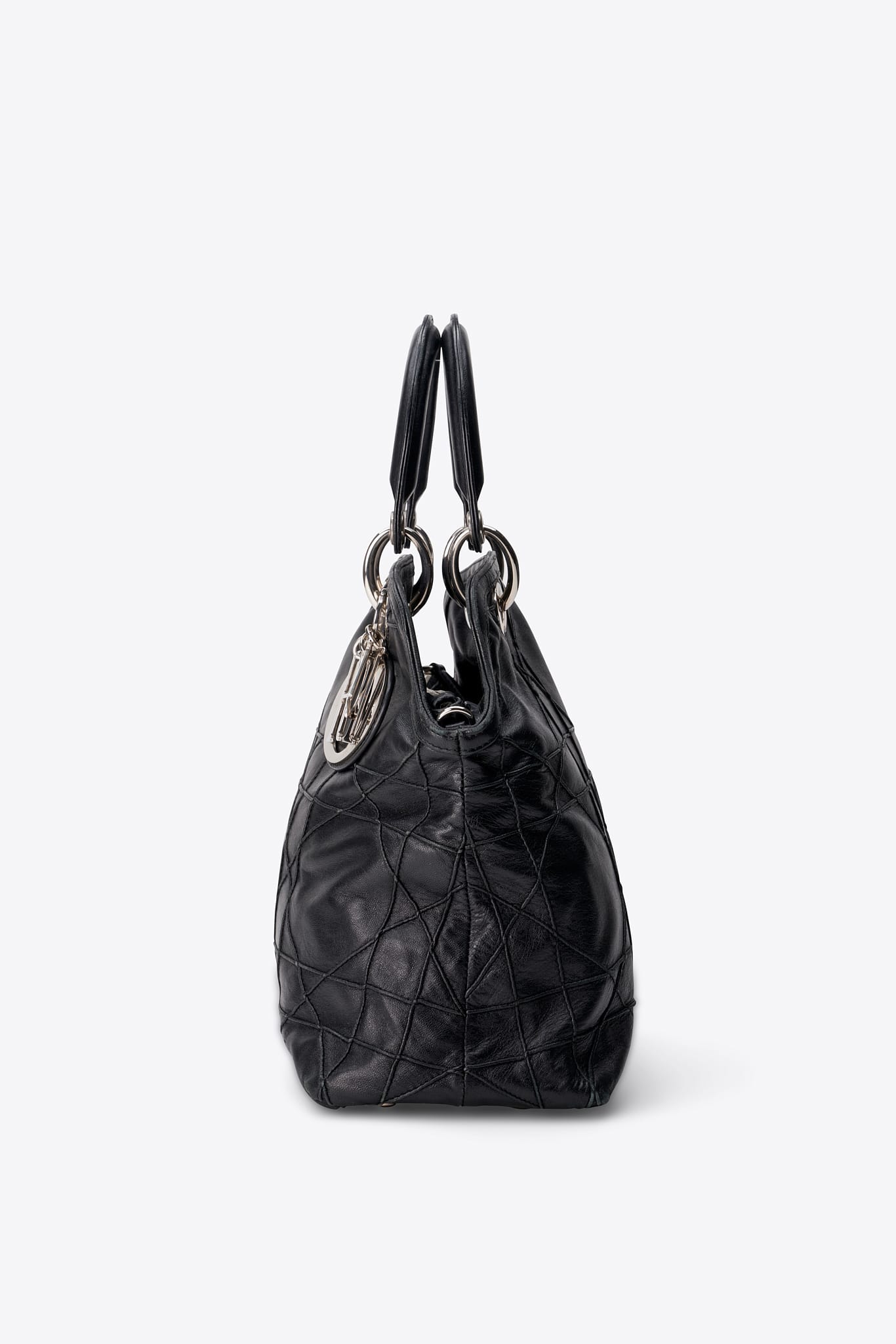 Vintage Christian Dior Granville Black Leather Bag