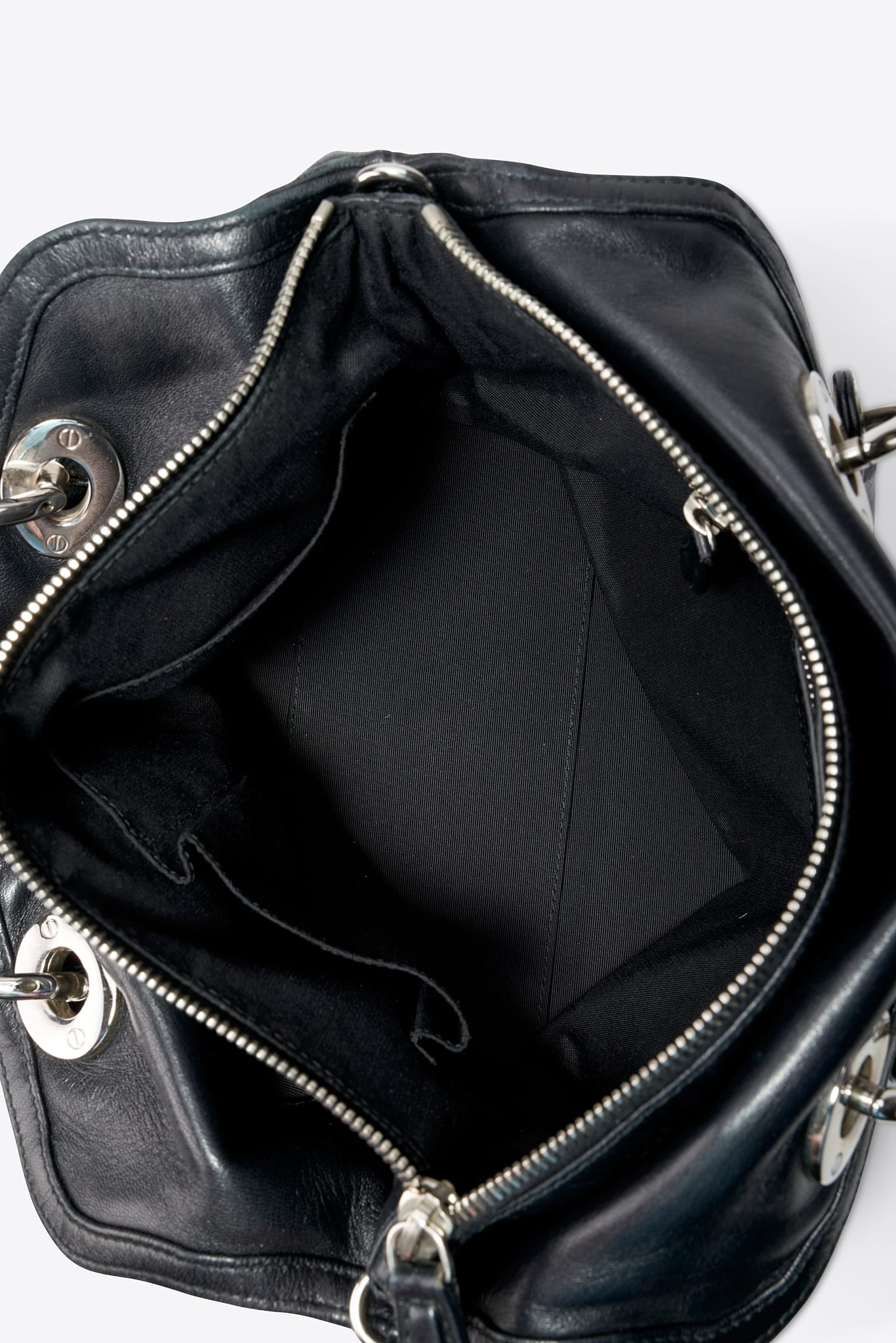 Vintage Christian Dior Granville Black Leather Bag