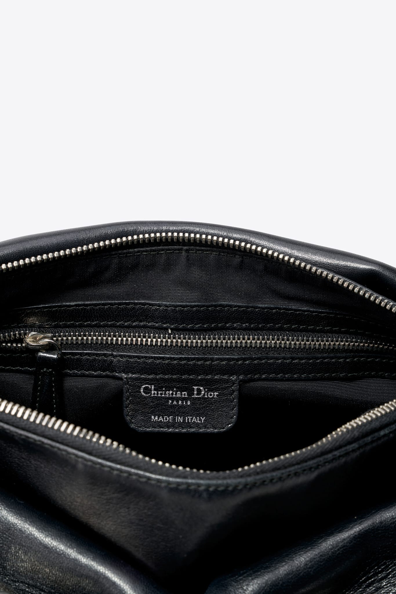 Vintage Christian Dior Granville Black Leather Bag