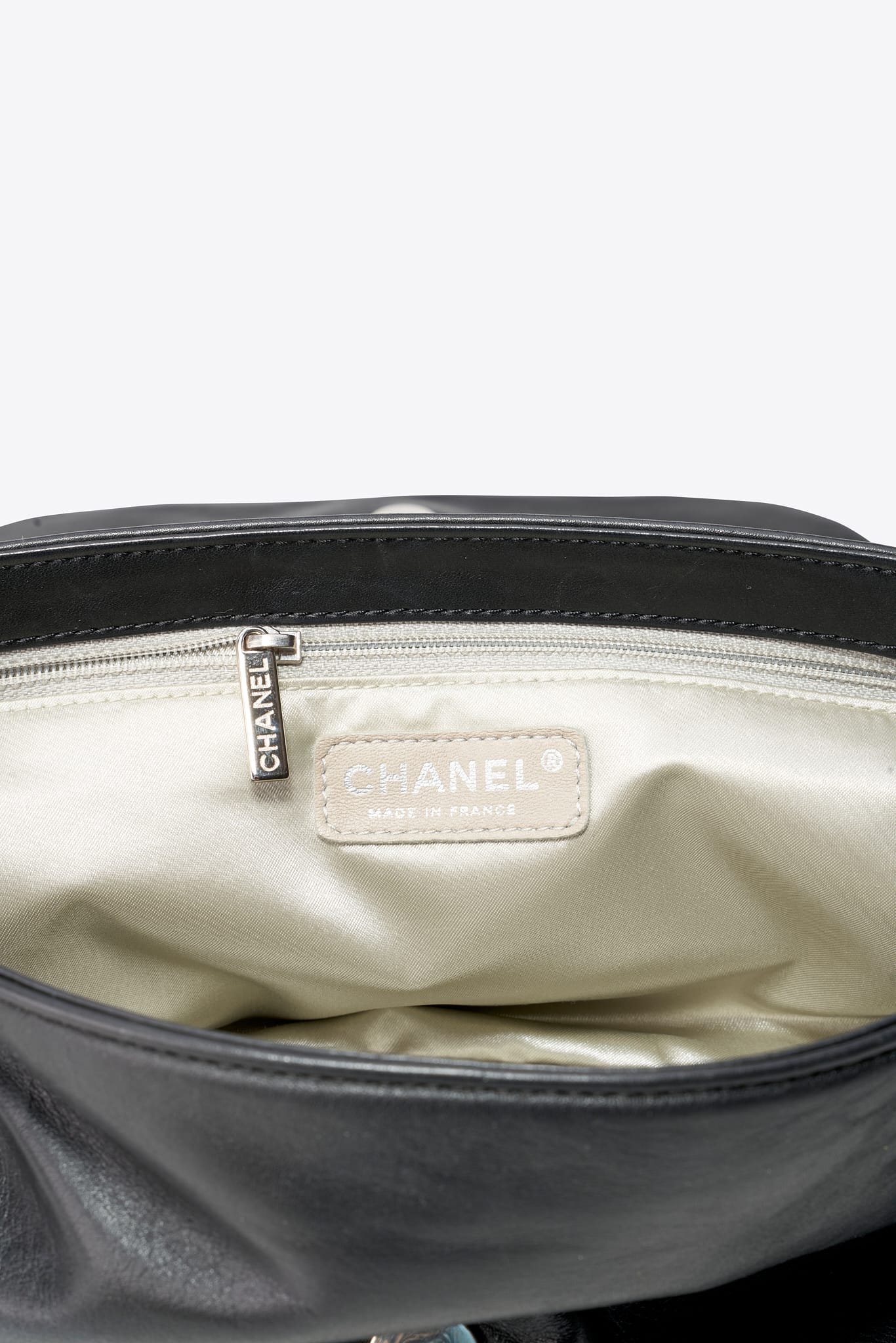 Vintage Chanel Black Leather Single Flap Shoulder Bag