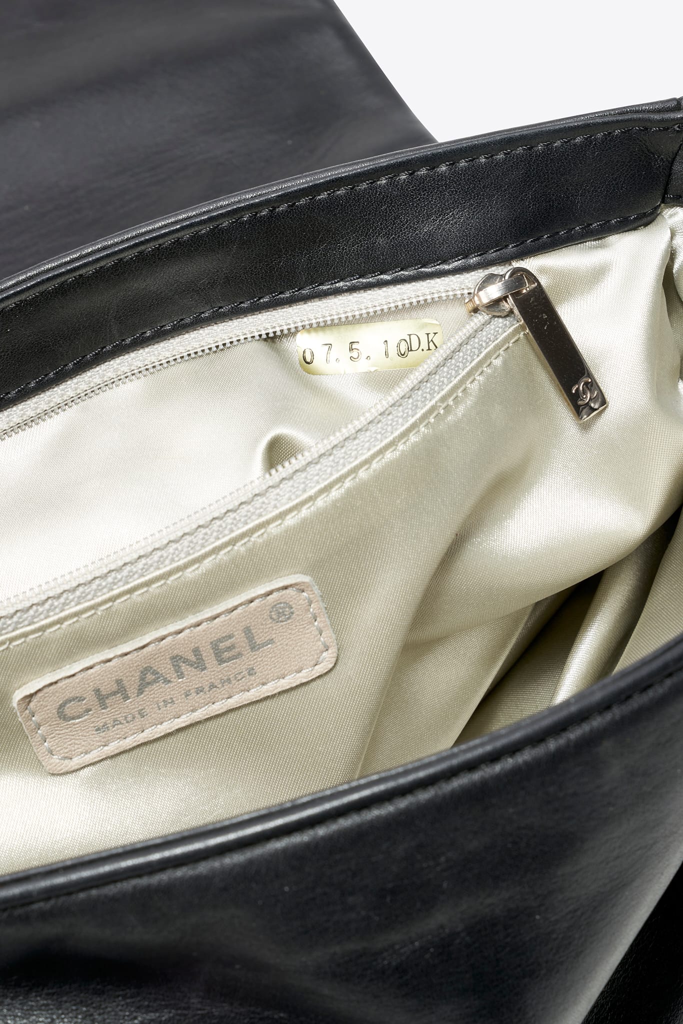 Vintage Chanel Black Leather Single Flap Shoulder Bag
