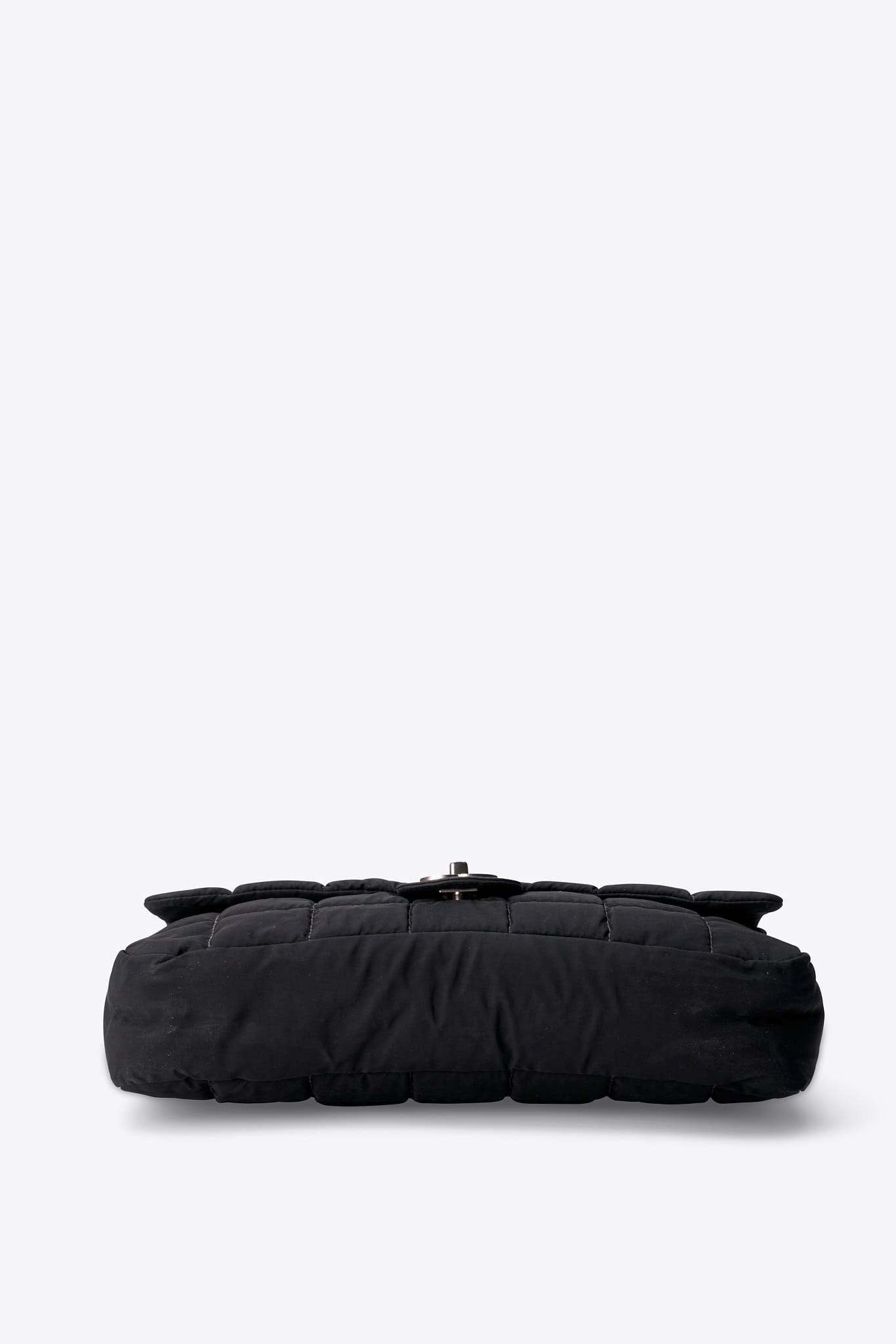 Vintage Chanel Black Nylon Single Flap Bag