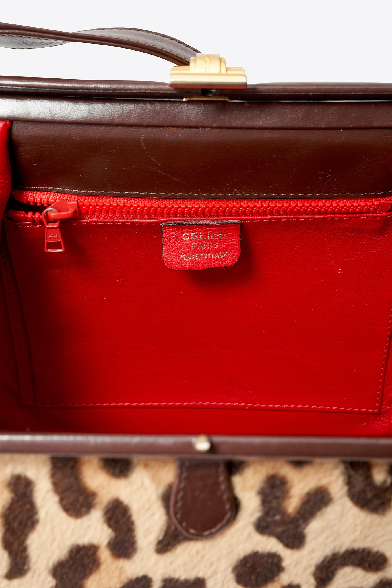 Vintage Celine Leopard Calf Hair Bag