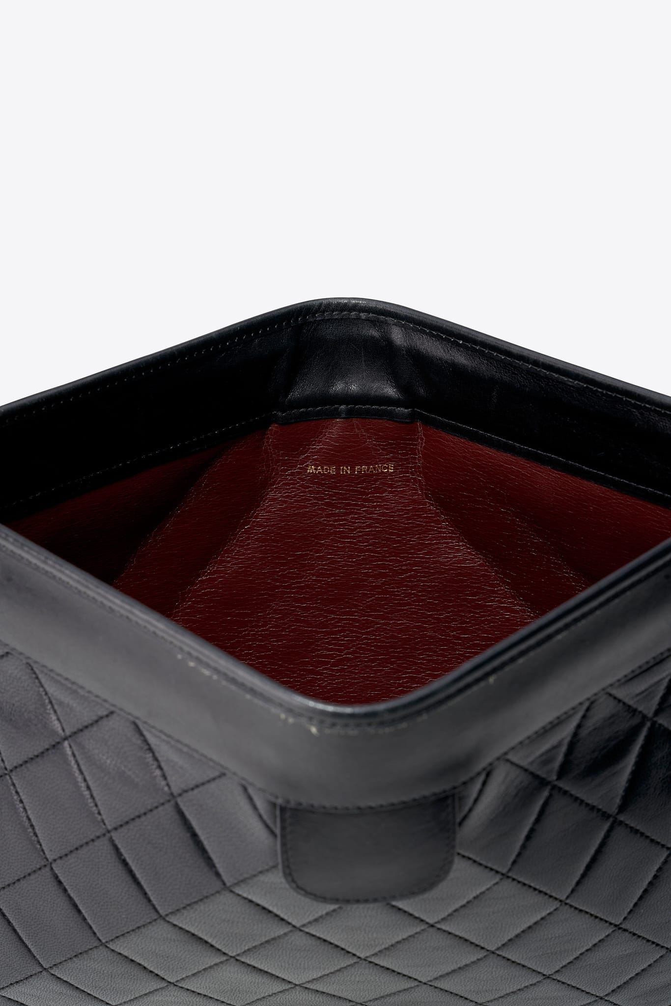Vintage Chanel Black Leather Clutch Bag With 24k Gold Plated Hardware