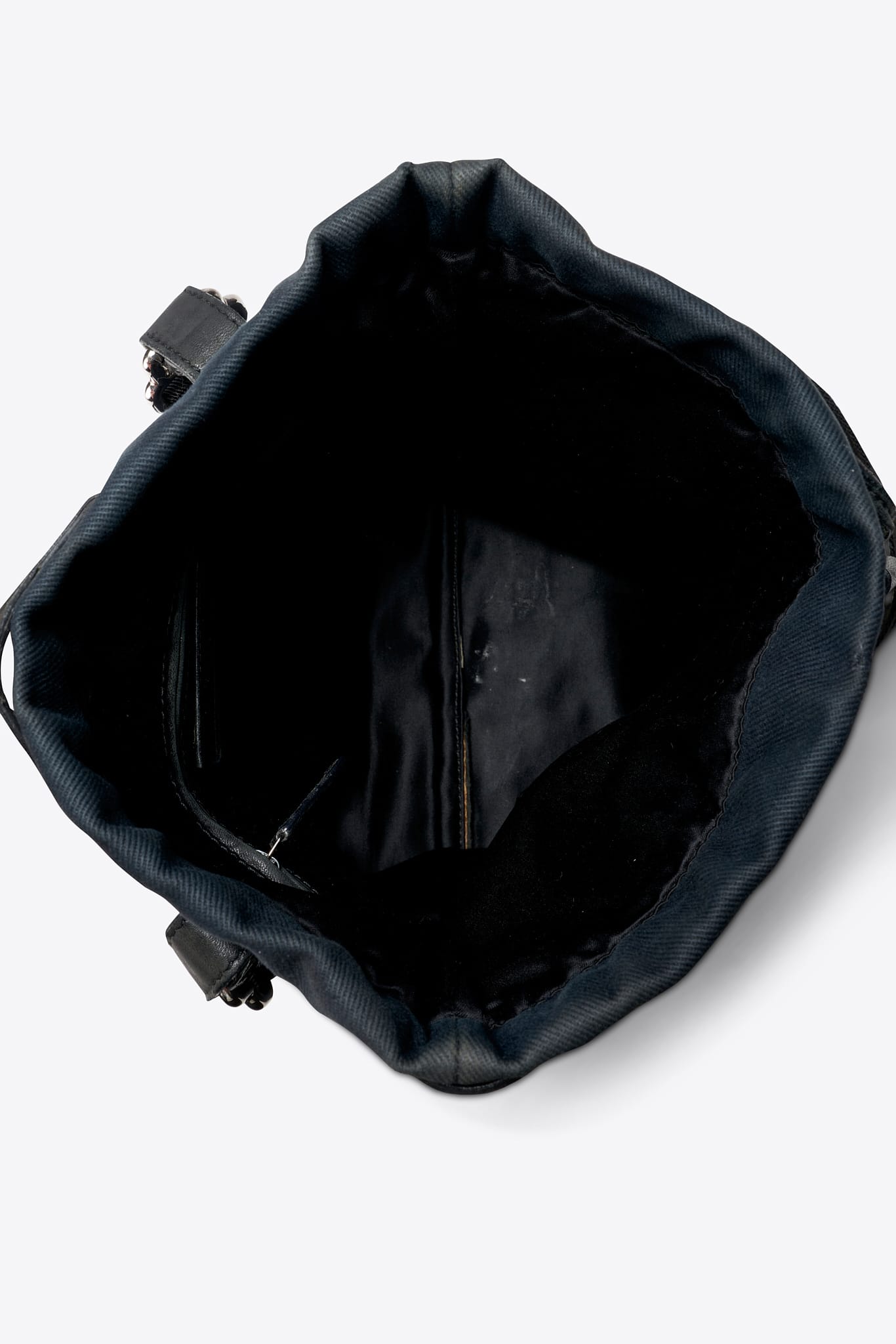 Vintage Yves Saint Laurent Black Cotton Monogram Tote Bag