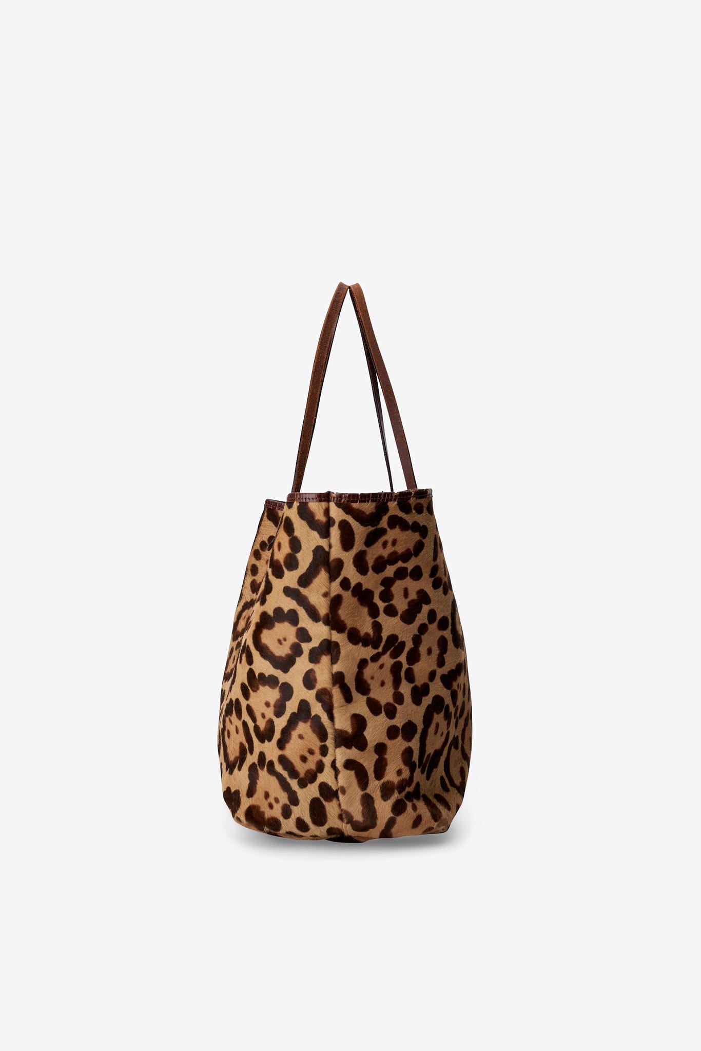 Vintage Fendi Leopard Print Calf Hair Tote Bag