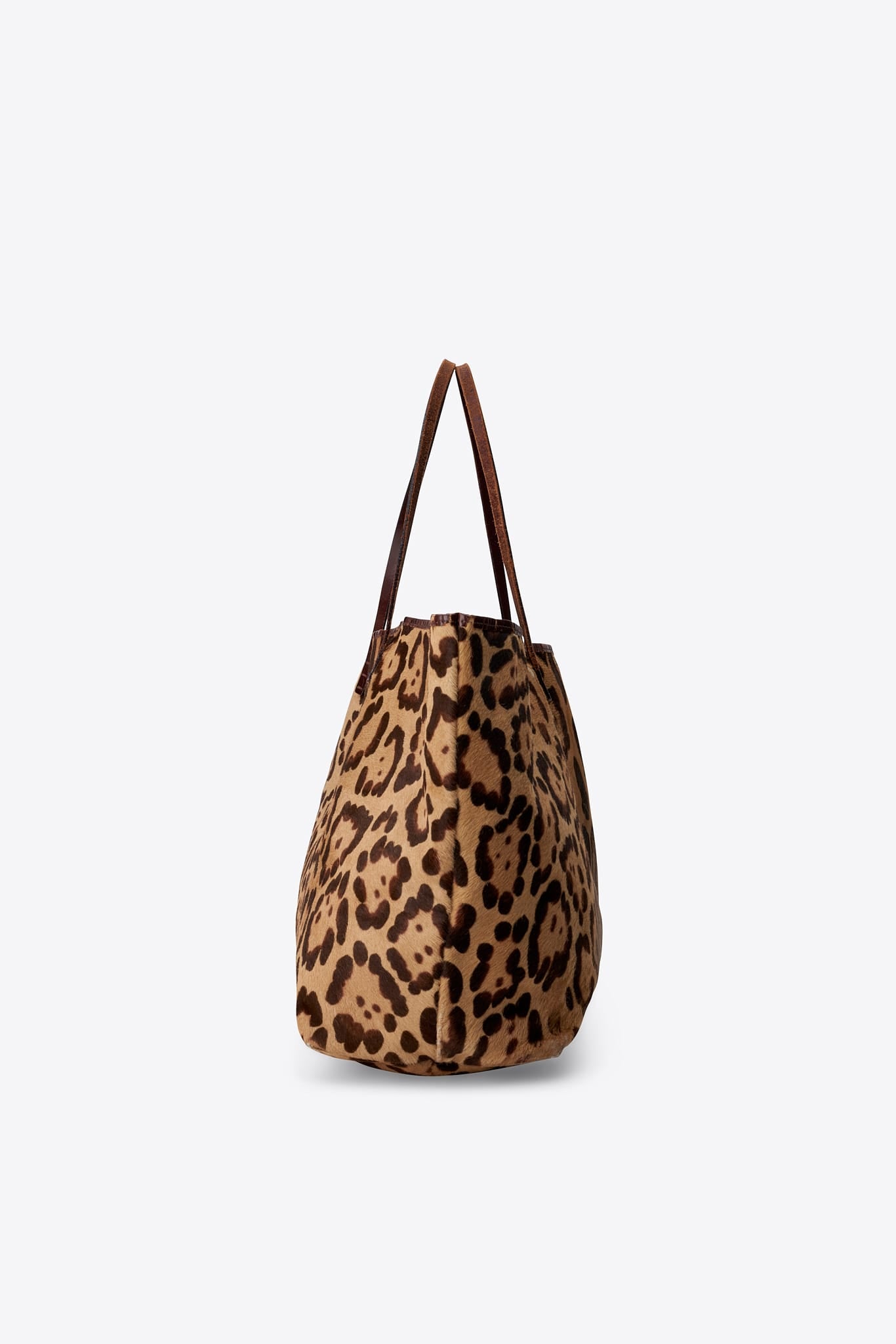 Vintage Fendi Leopard Print Calf Hair Tote Bag
