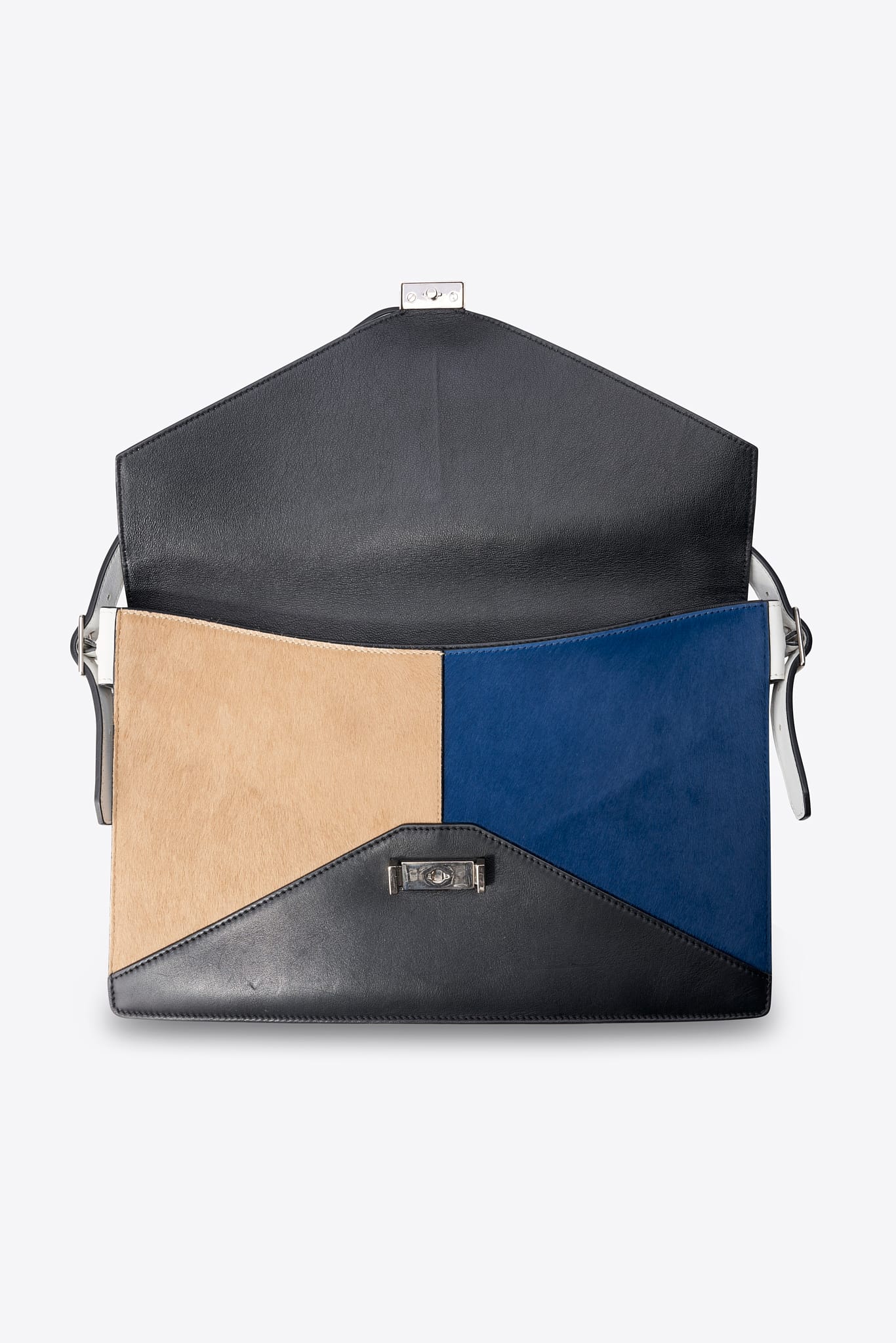 Vintage Céline By Phoebe Philo Tricolour Calf Hair And Leather Shoulder Bag