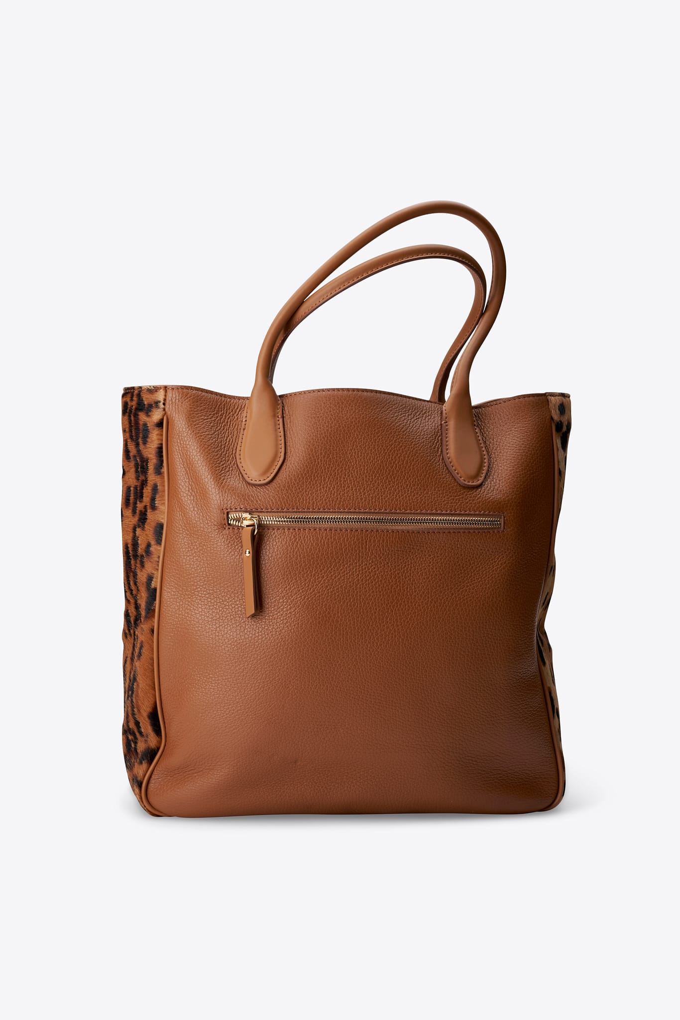 Vintage Iacucci Tote Bag in Leopard Print Calf Hair