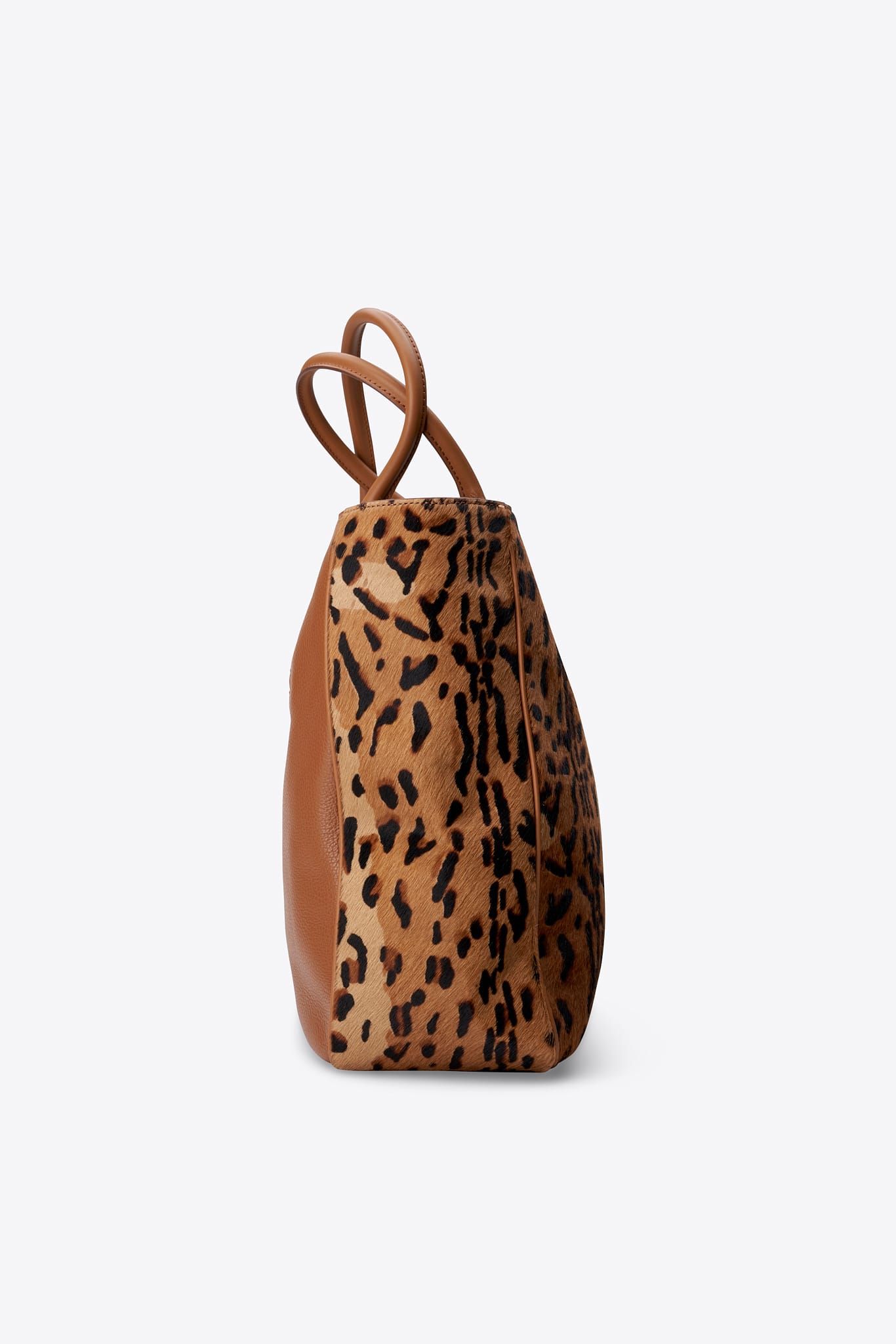 Vintage Iacucci Tote Bag in Leopard Print Calf Hair