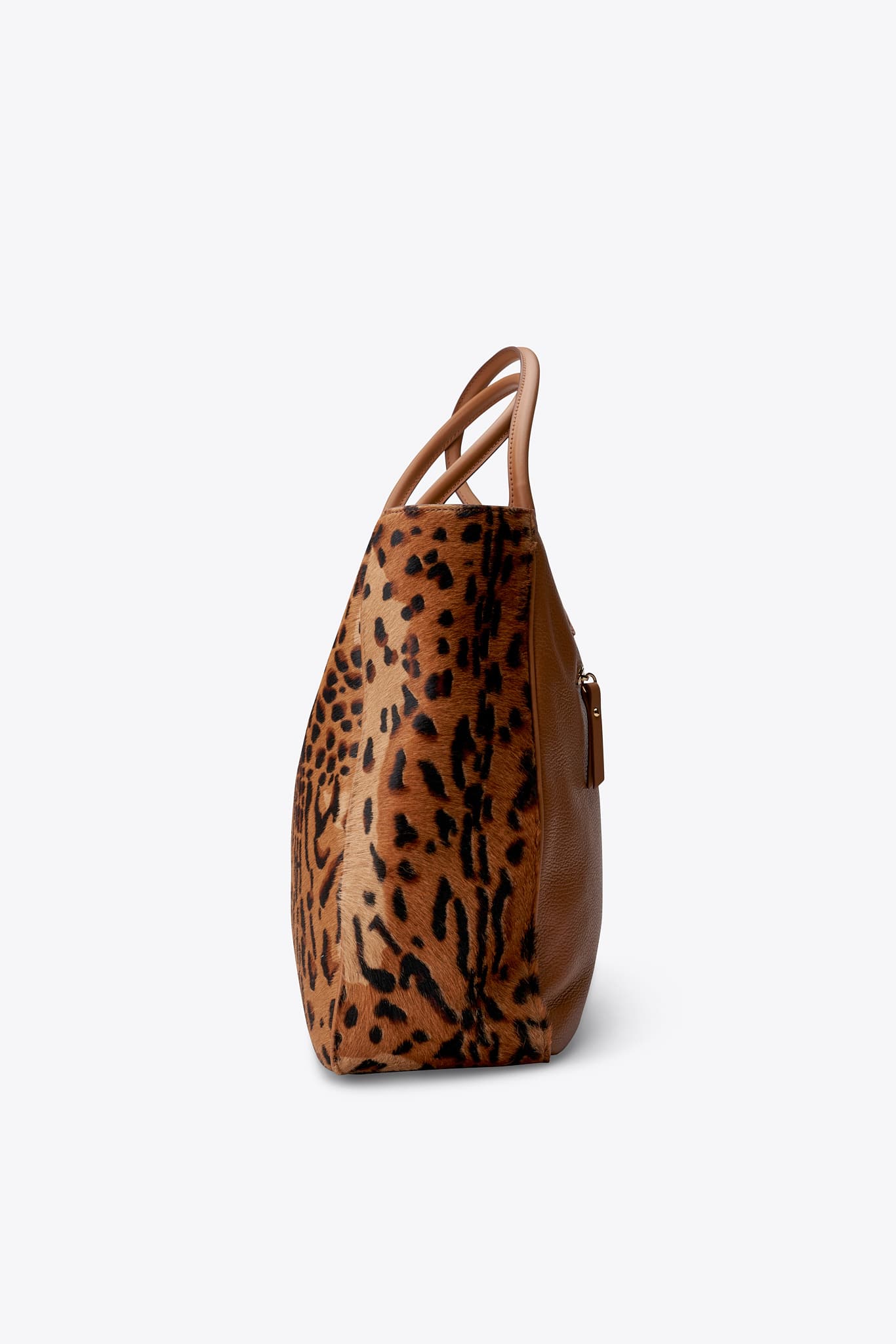 Vintage Iacucci Tote Bag in Leopard Print Calf Hair