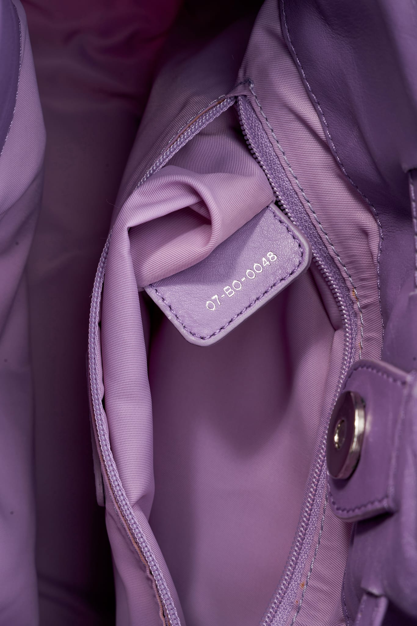 Vintage Christian Dior Purple Cannage Quilted Satin and Leather Charming Tote Bag