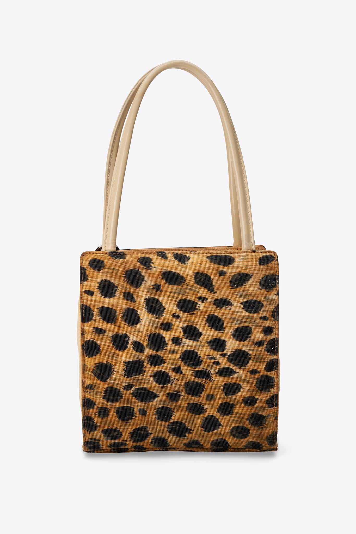 Vintage Dior Leopard Printed Mini Canvas Bag