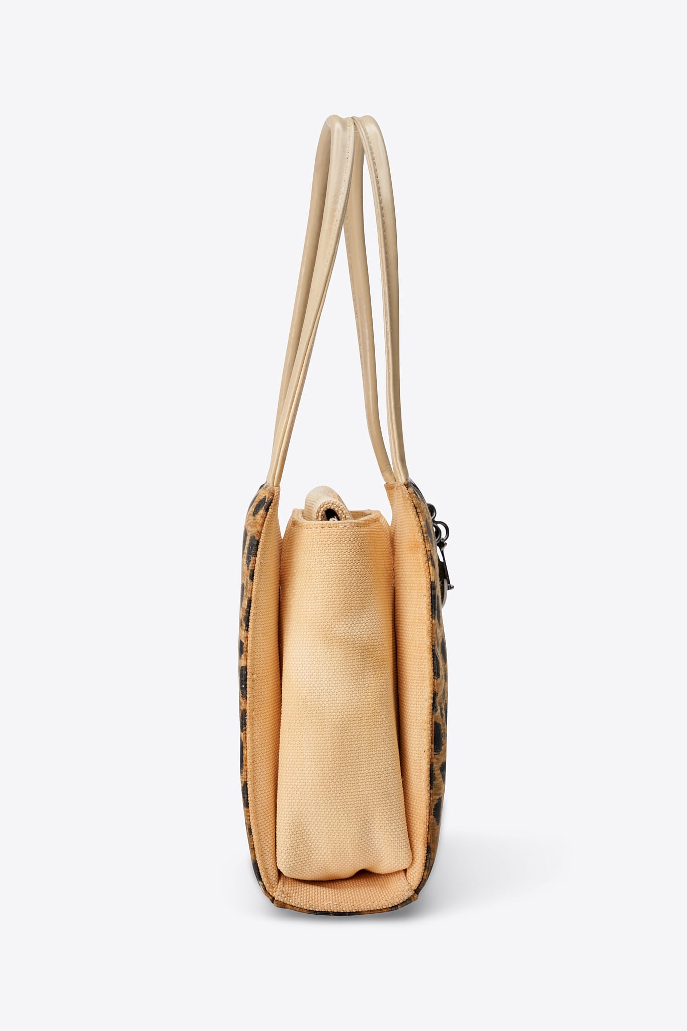 Vintage Dior Leopard Printed Mini Canvas Bag