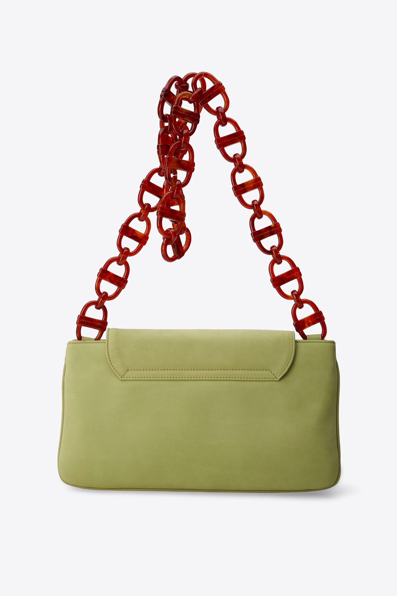 Vintage Christian Dior Green Nubuck Leather Shoulder Bag