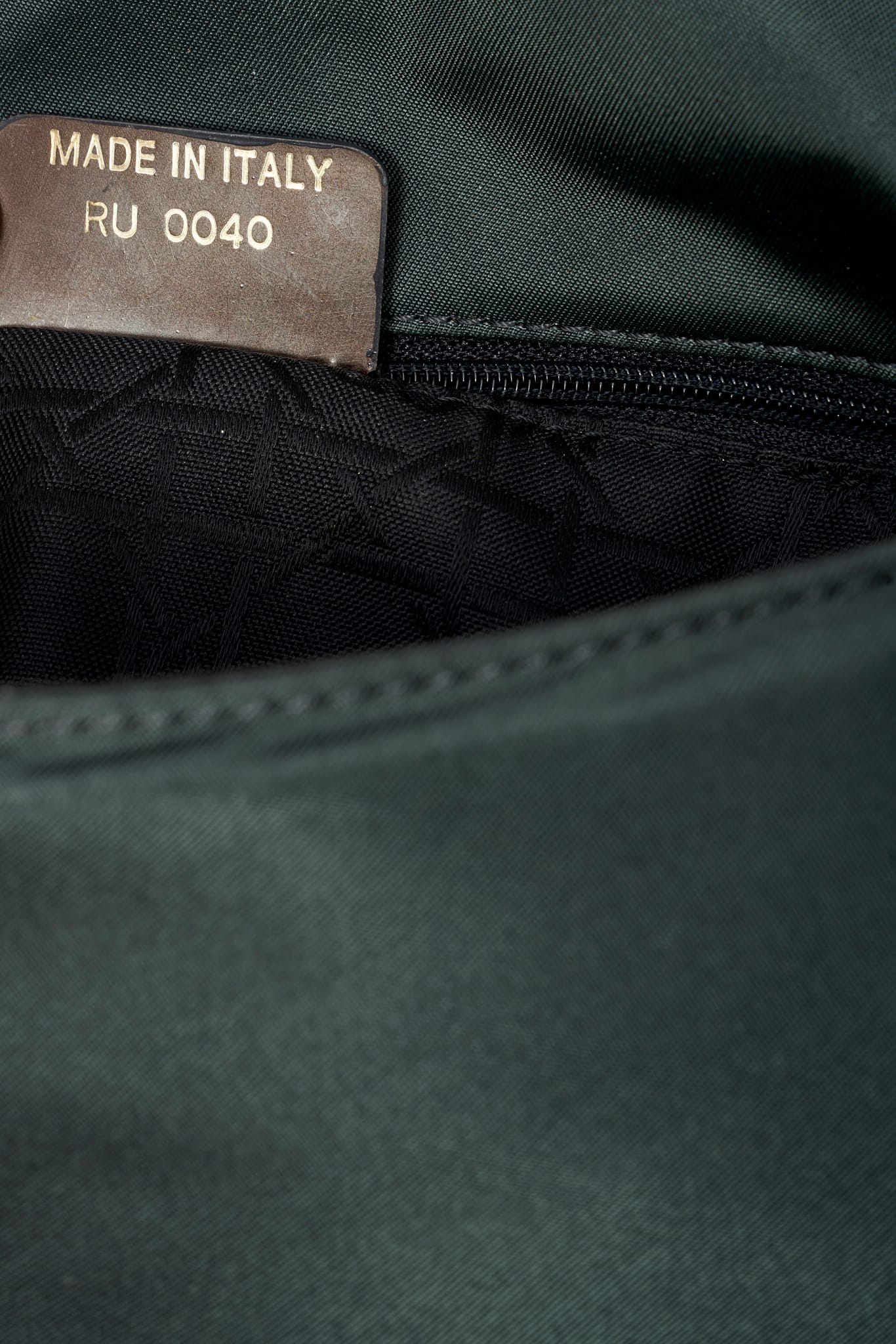 Vintage Christian Dior Green Nylon Malice Bag With Beaded Strap